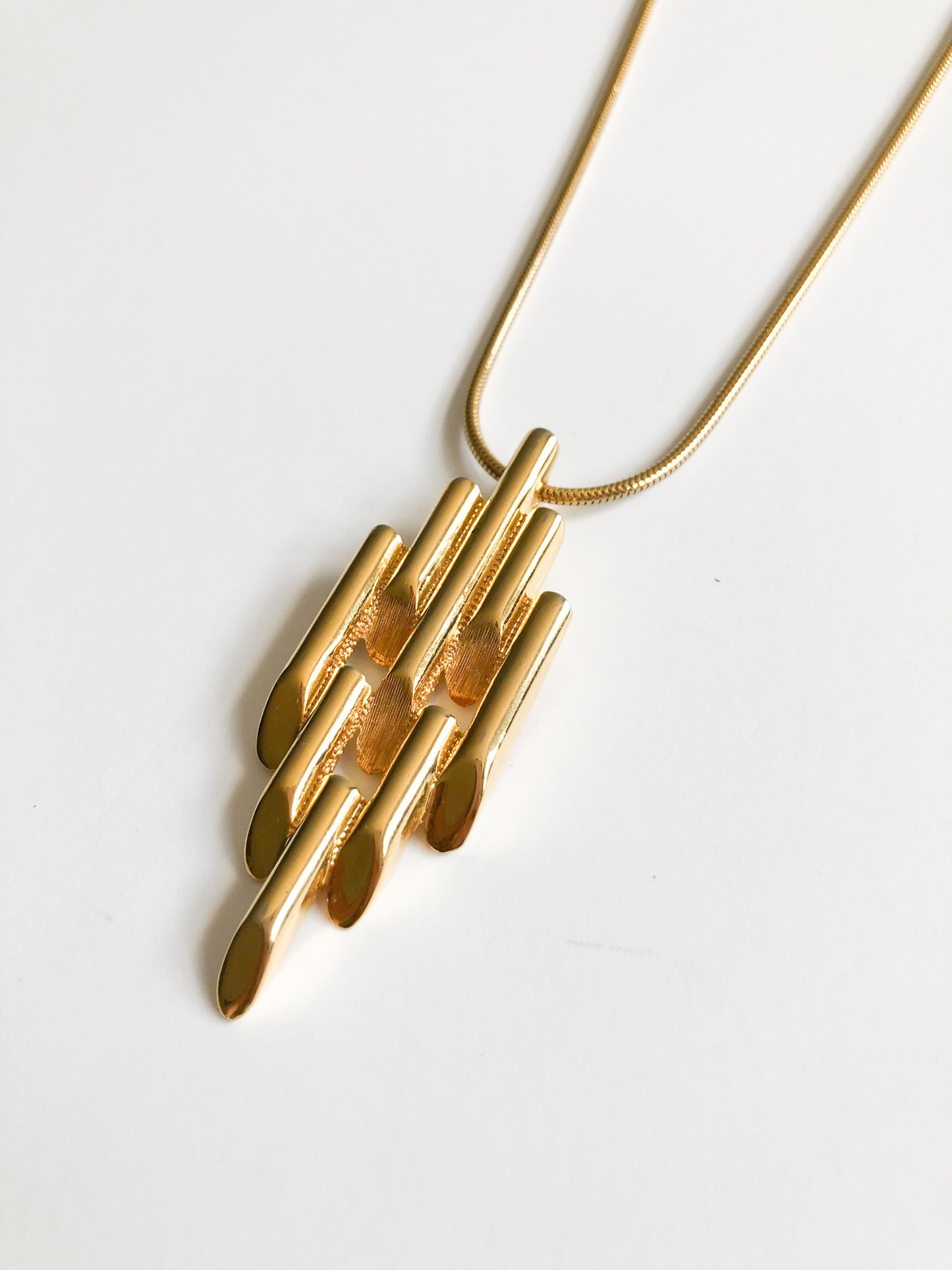 Gold Bar Cluster Necklace