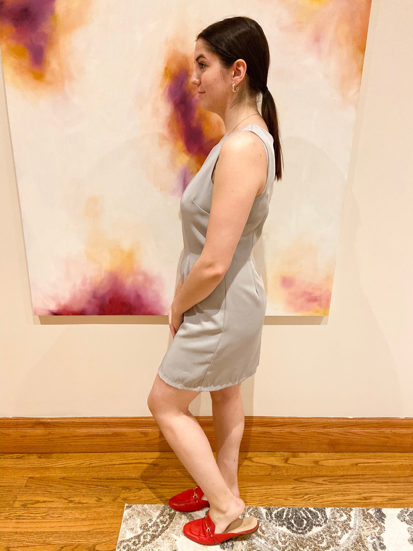 Essence Grey Tailored Sheath Dress - Le Prix Fashion & Consulting