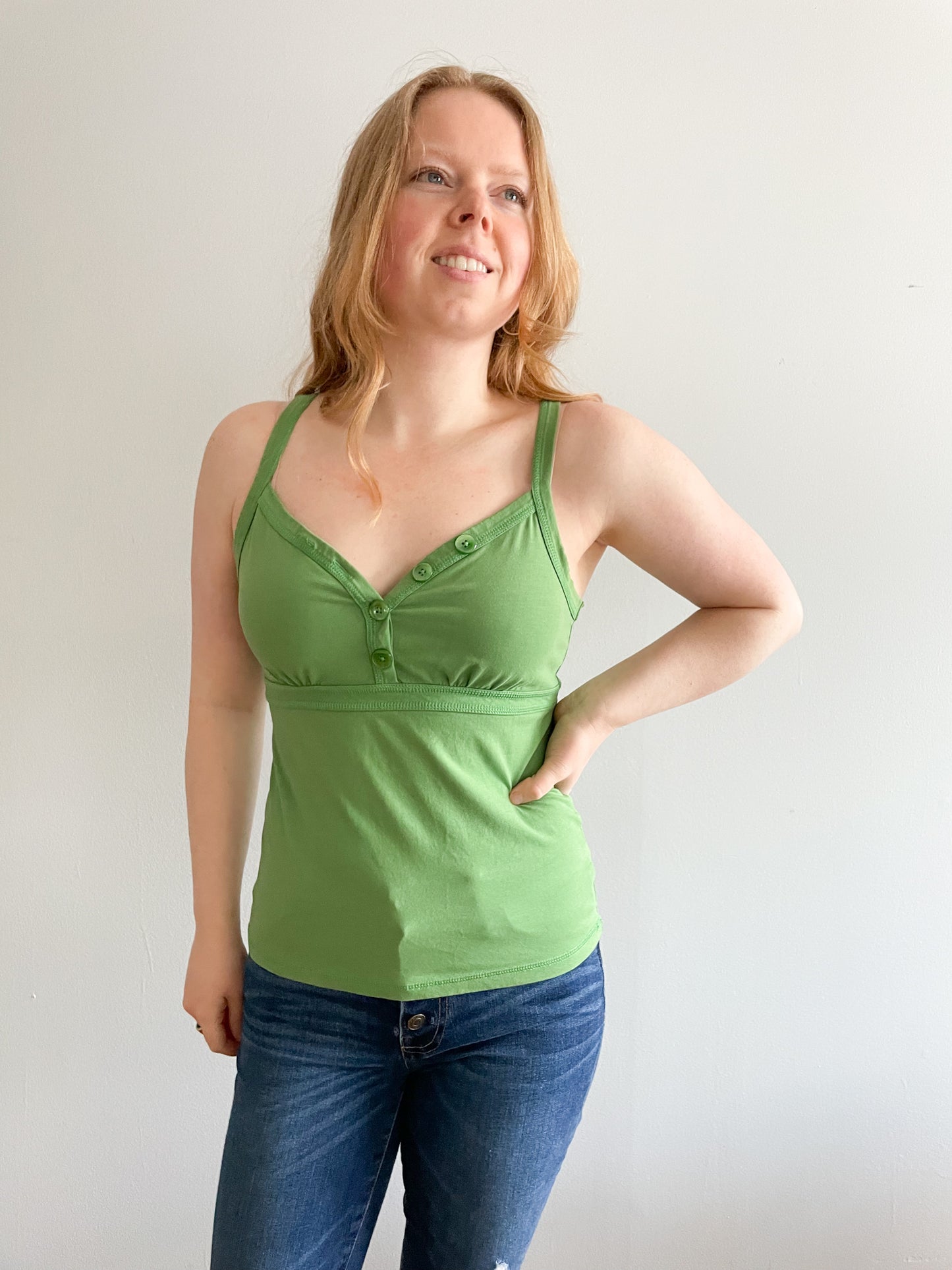 Jones New York Green Stretch Tank Top - Small