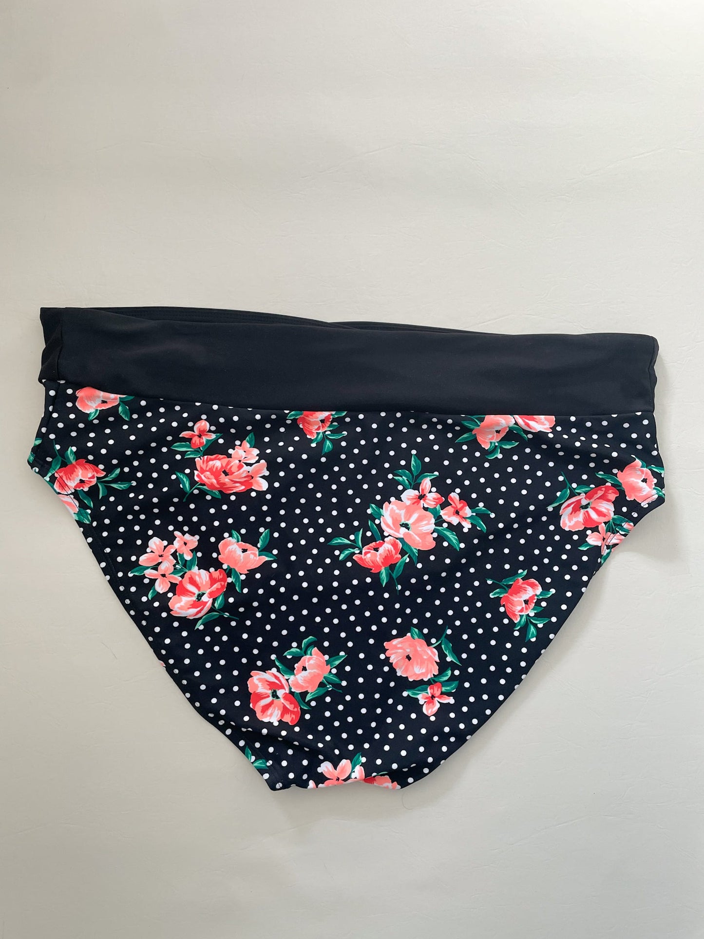 Black Floral High Waisted Bikini Bottoms NWOT - 3XL