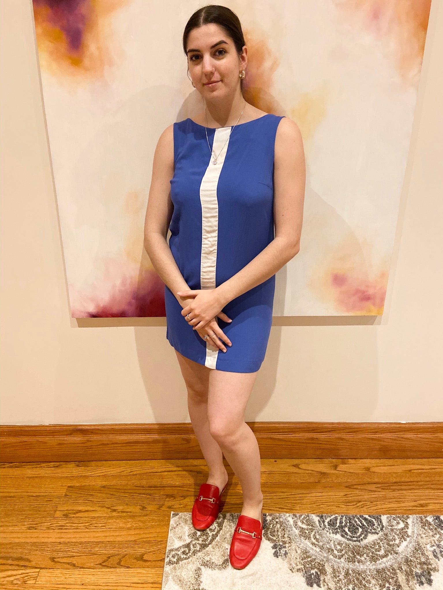Mango Soft Viscose Blue Shift Dress - S/M Le Prix Fashion & Consulting Mango Soft Viscose Blue Shift Dress - S/M Le Prix Fashion & Consulting