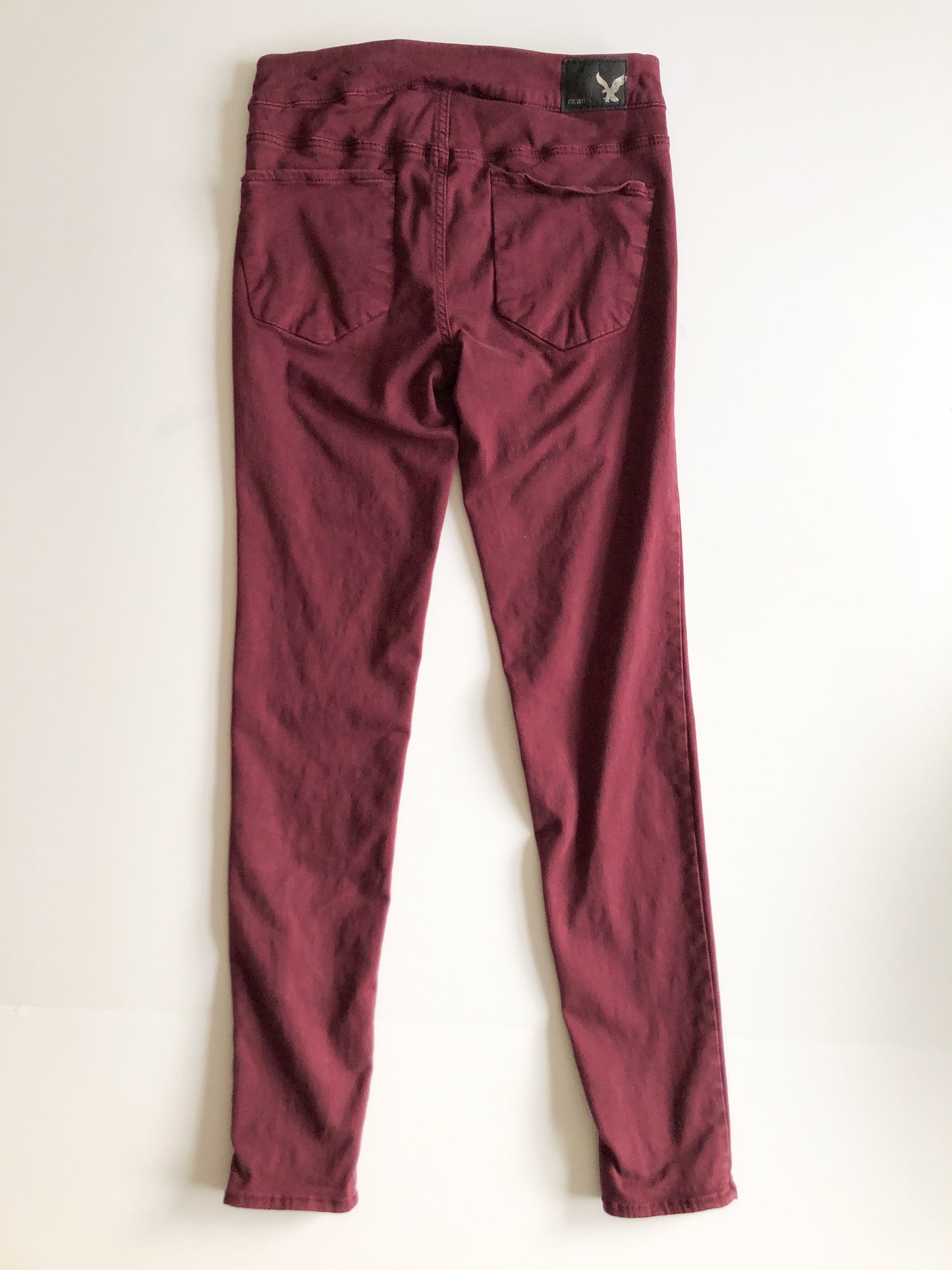American Eagle Extreme Legging Highest Rise Wine Deep Red Jeggings - Size 0