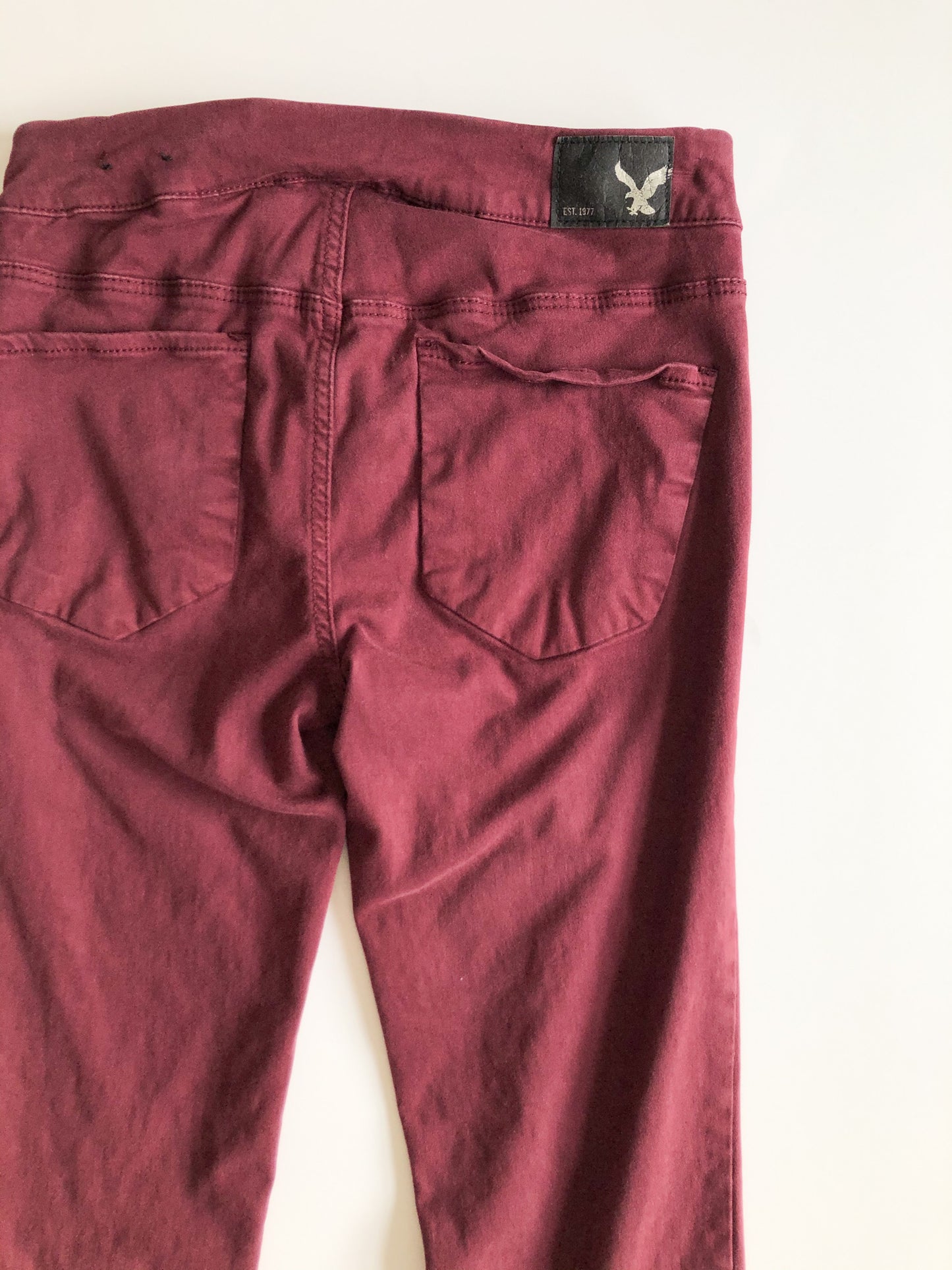 American Eagle Extreme Legging Highest Rise Wine Deep Red Jeggings - Size 0