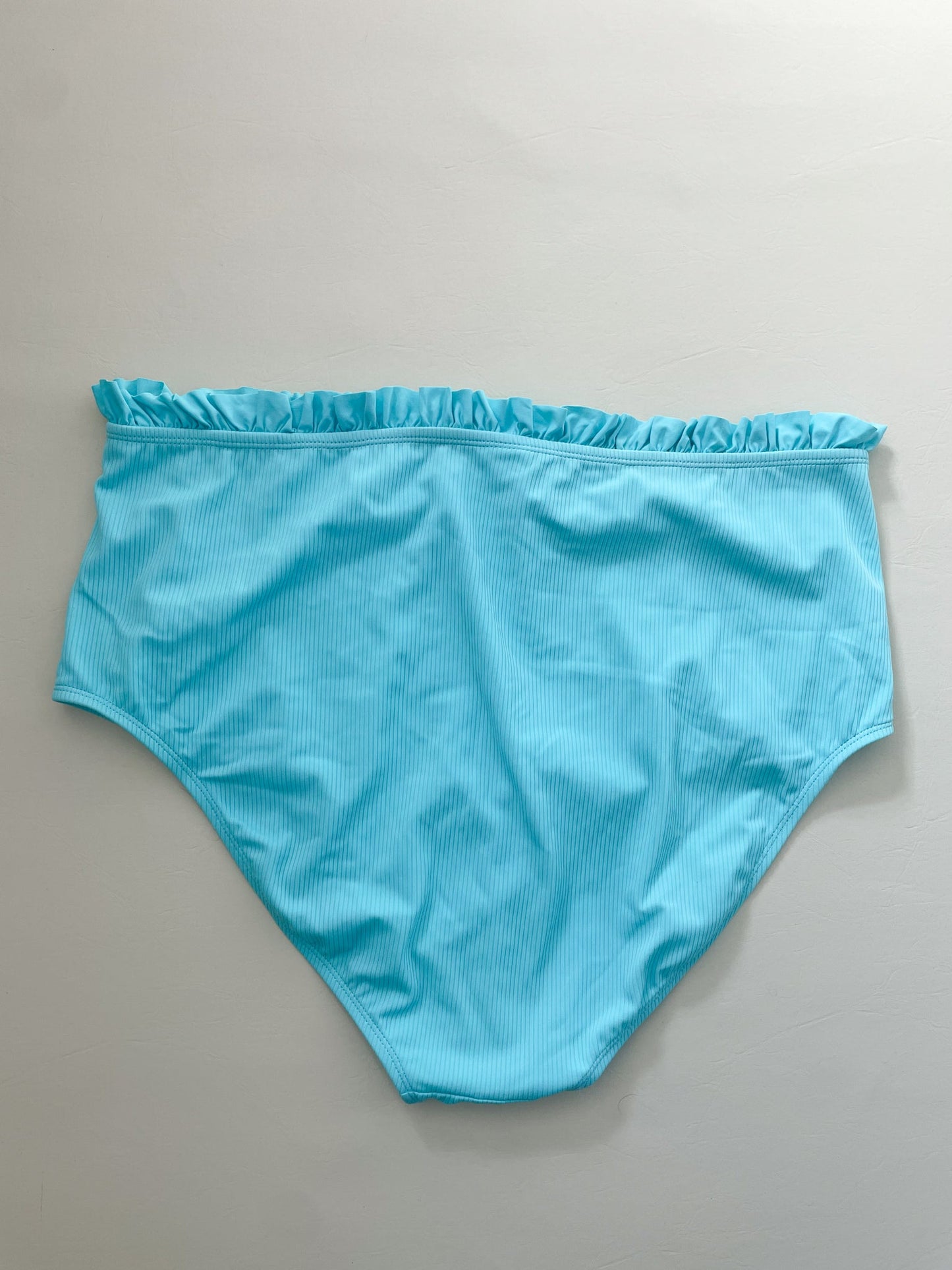 Ibiza Light Blue Ruffled High Waist Bikini Bottoms NWOT - 3X