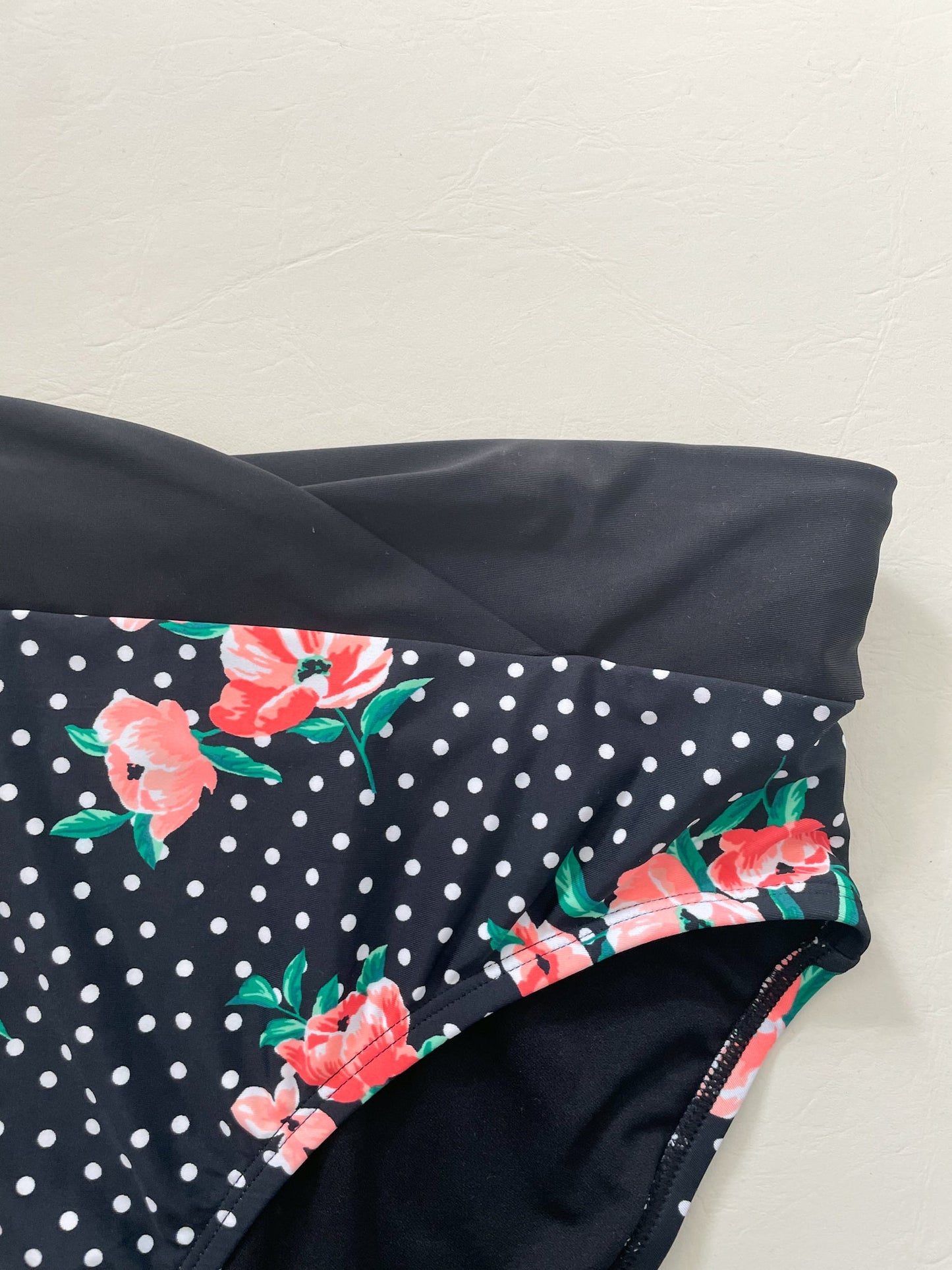 Black Floral High Waisted Bikini Bottoms NWOT - 3XL