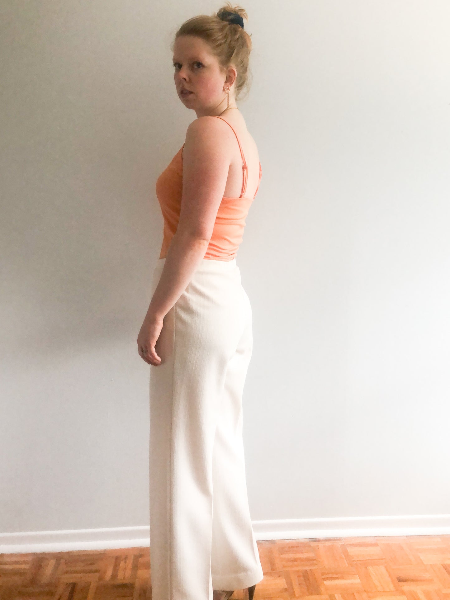 Pastel Orange Spaghetti Strap Tank Top Camisole - M/L