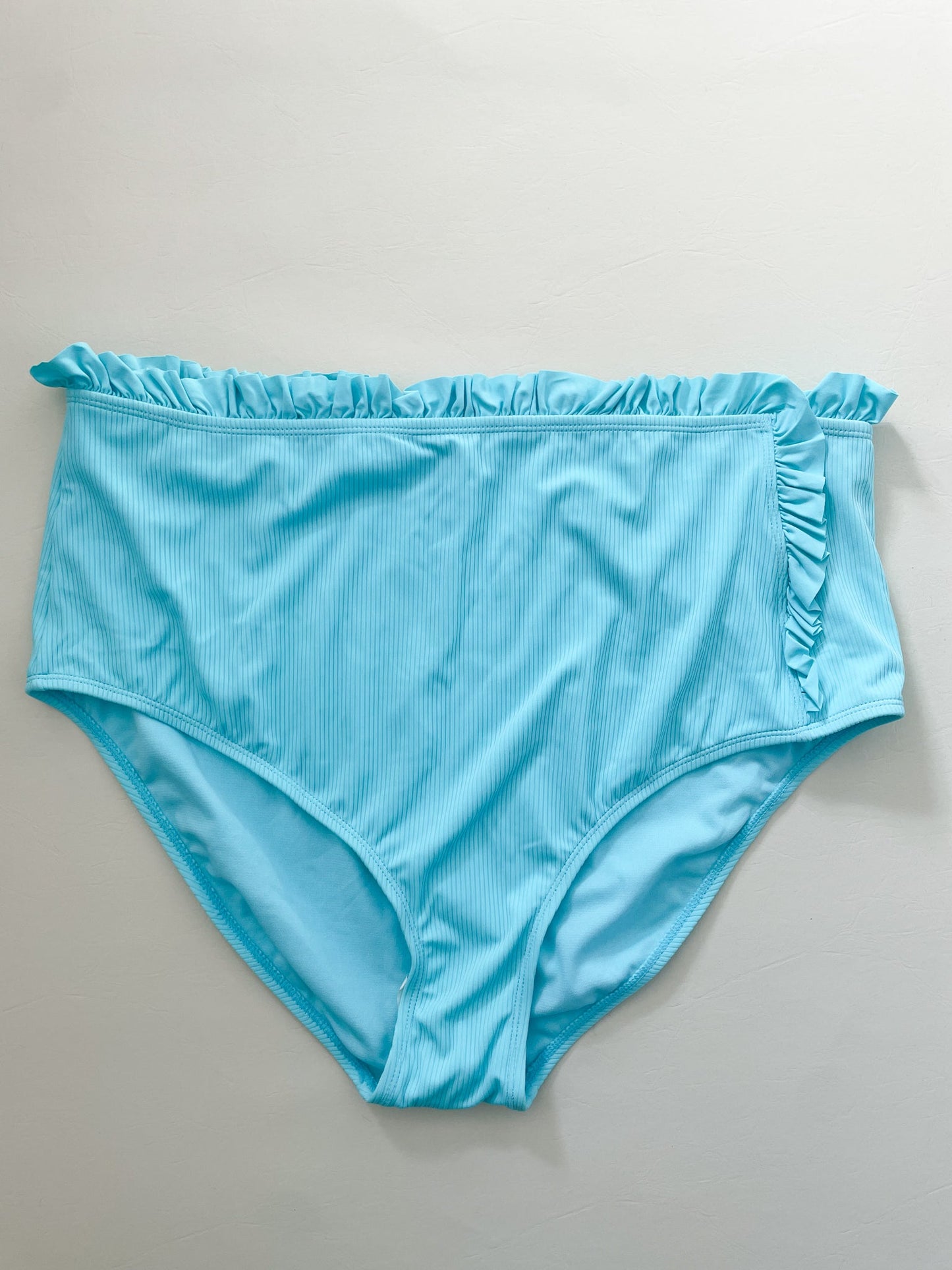 Ibiza Light Blue Ruffled High Waist Bikini Bottoms NWOT - 3X