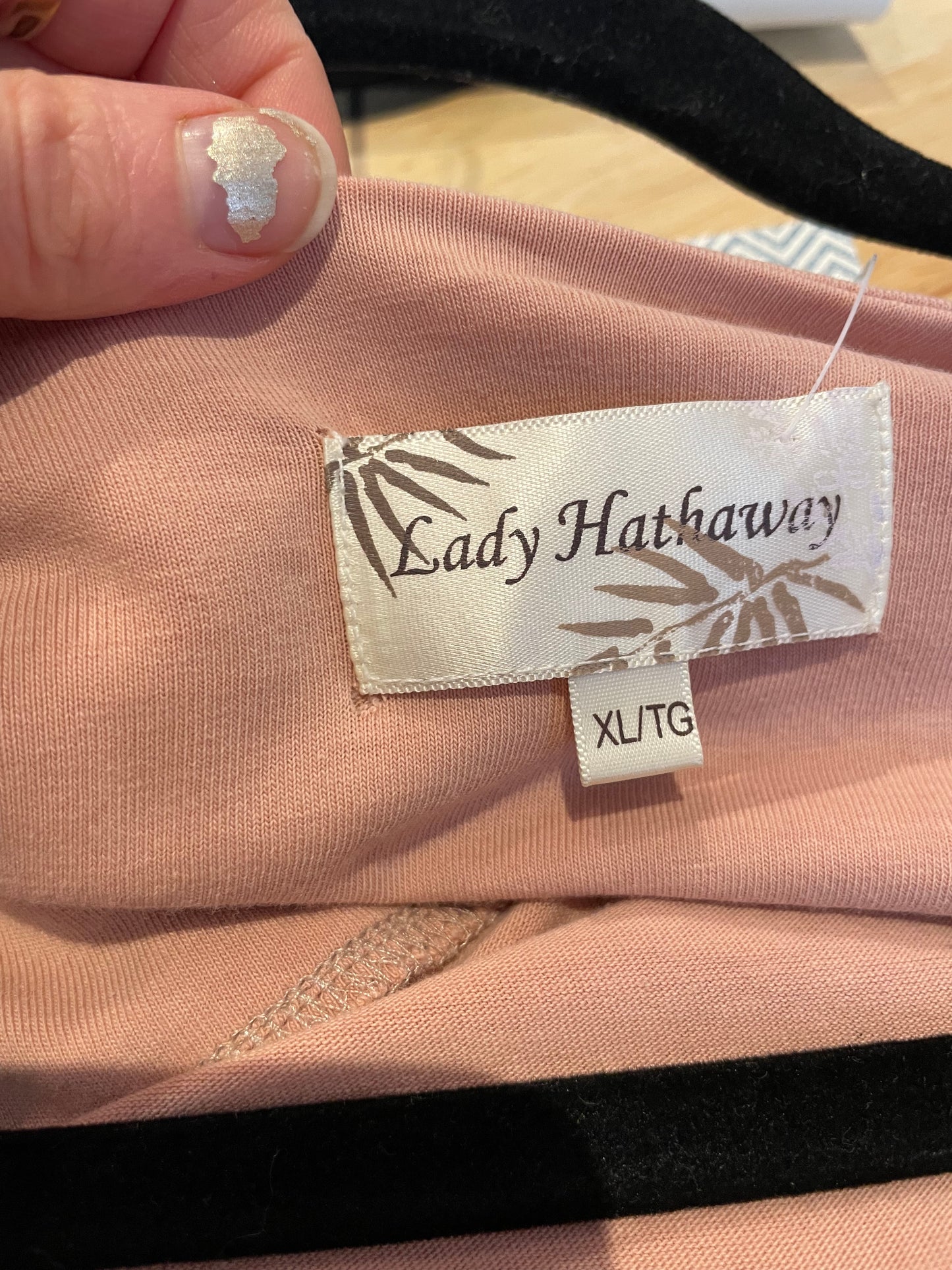 Lady Hathaway Blush Soft Cotton Long Sleeve Top - XL