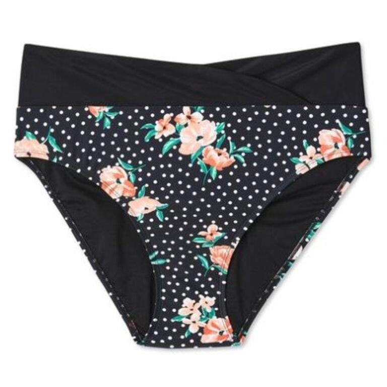 Black Floral High Waisted Bikini Bottoms NWOT - 3XL