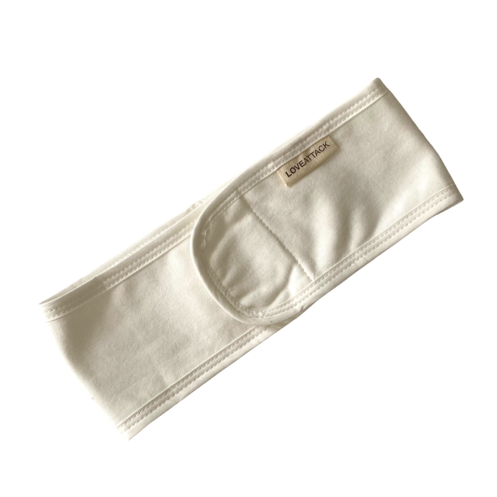 White Organic Cotton Spa Headband