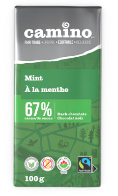 Camino Organic & Fair Trade Mint (67% Cacao) Chocolate Bar