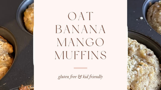 Healthy Oat Banana Mango Muffins (Toddler-Friendly & Gluten-Free)