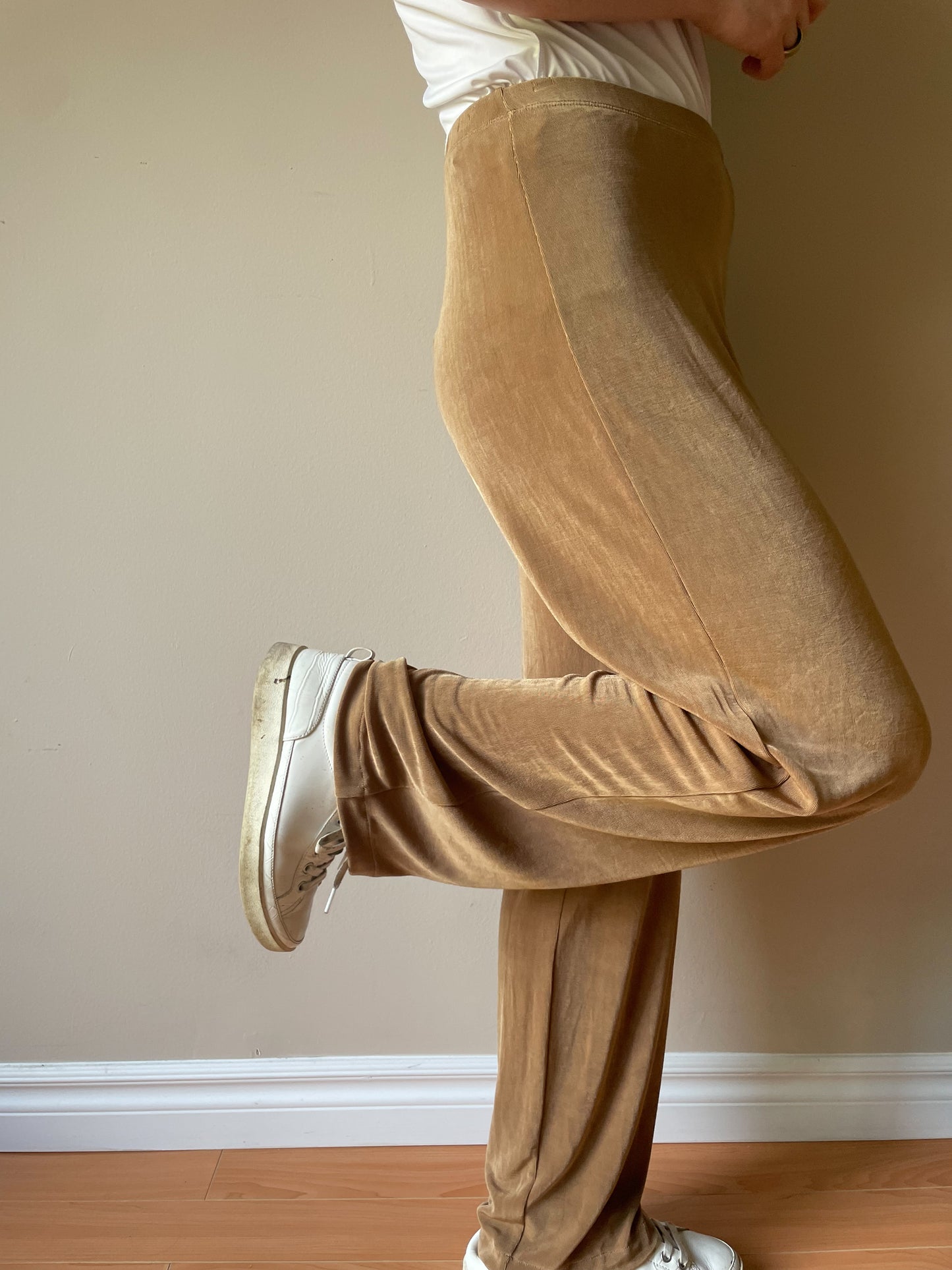 Kim & Co. Toffee High Rise Stretch Wide Leg Pants - M/L