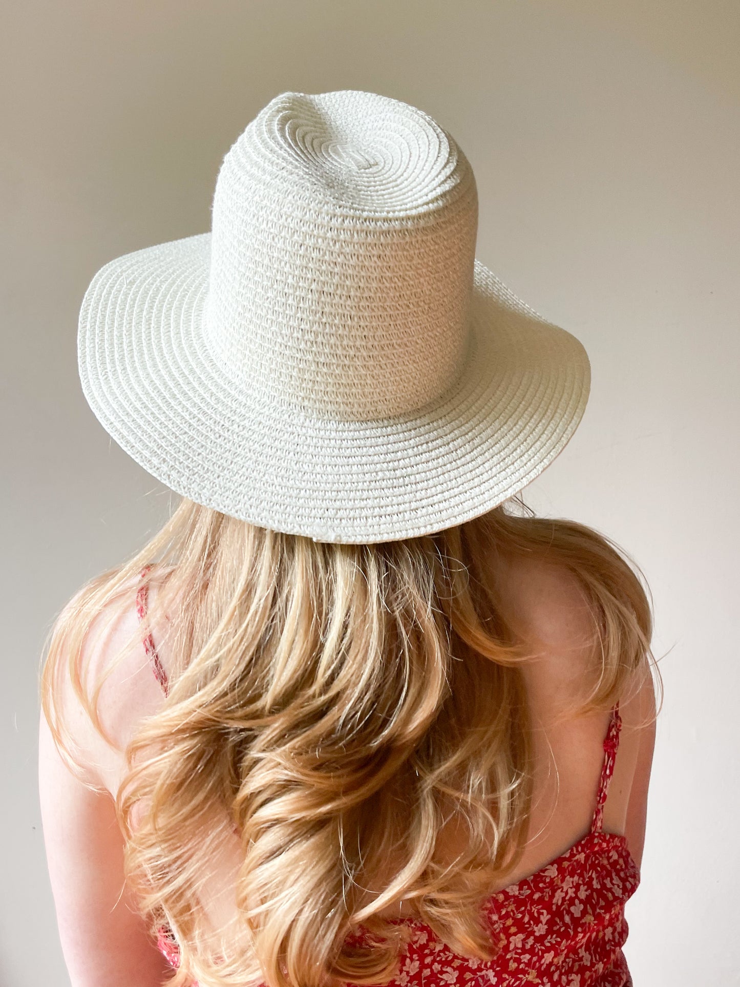 Cream Woven Sun Hat