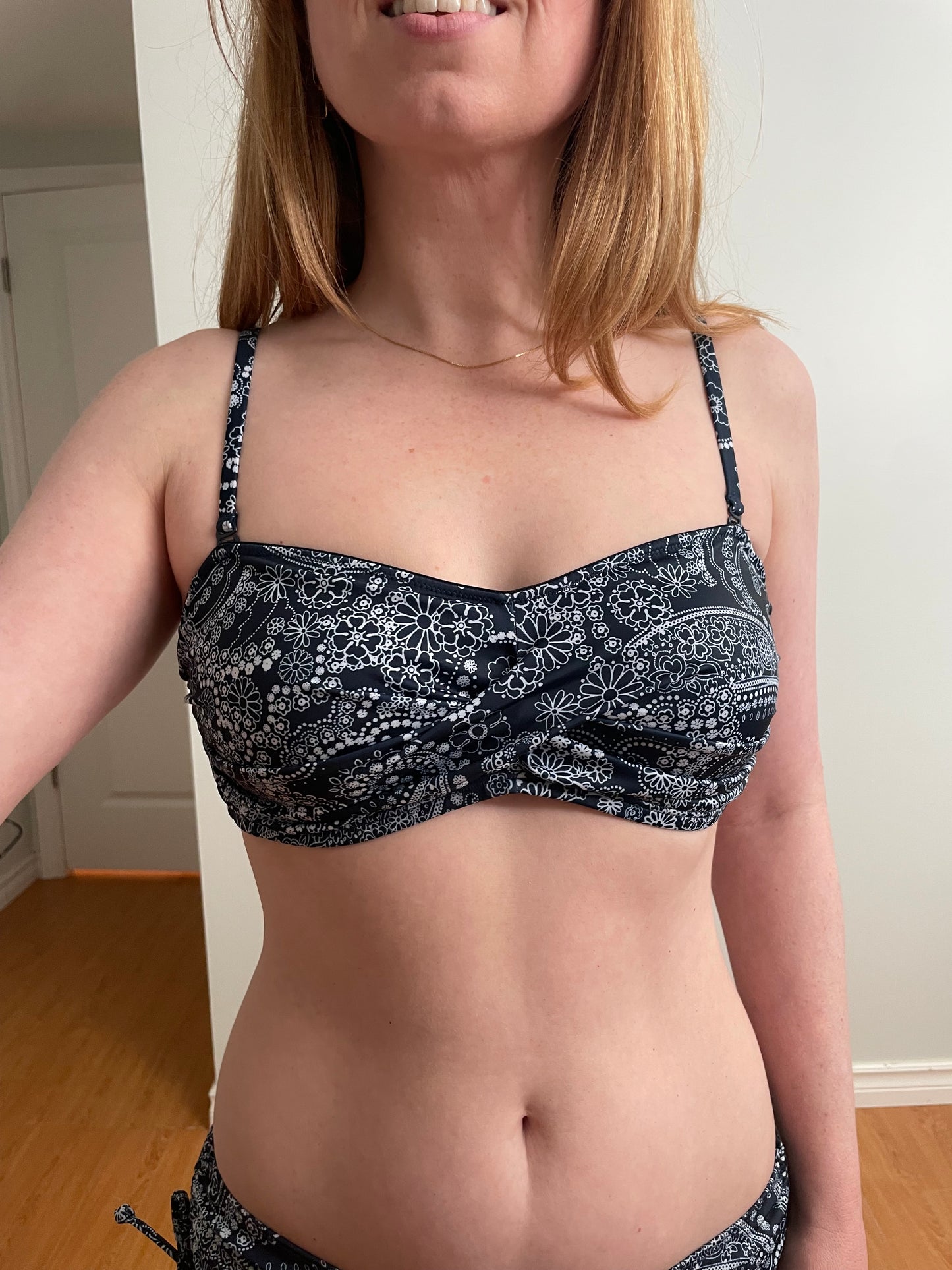 Navy & White Paisley Bikini Set | Mix & Match Separates – Medium