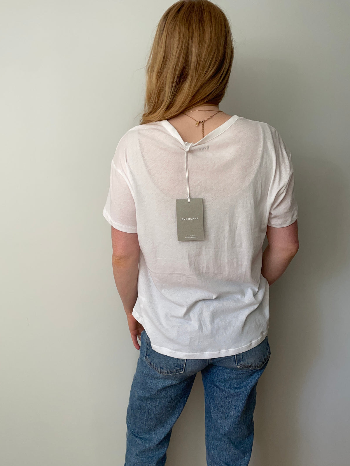 Everlane White Air Scoop-Neck 100% Cotton Tee – Medium – NWT