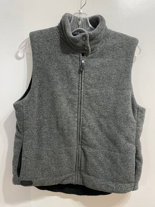 Lauren Ralph Lauren Grey Fleece Zip-Up Vest - Medium