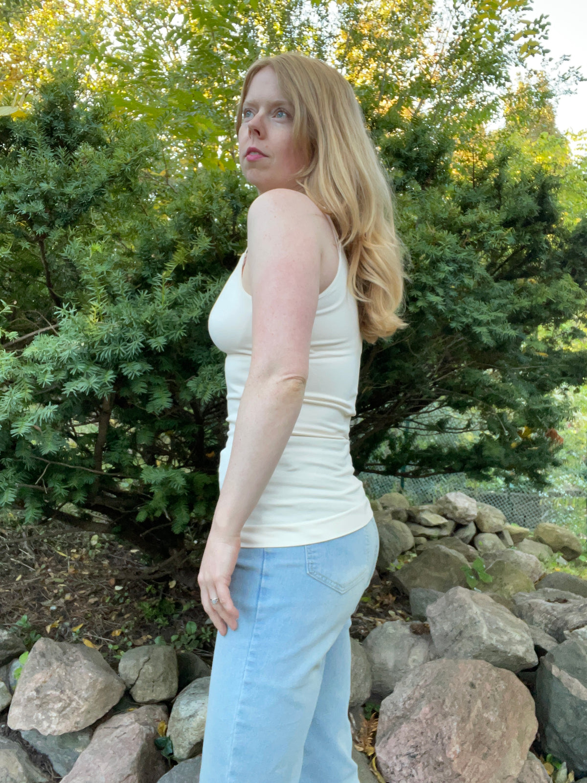 Shapermint Essentials Ivory Scoop Neck Cami – Tagged XL