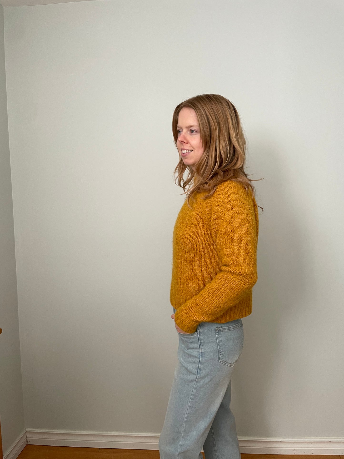 Babaton Mustard Knit Sweater – XS