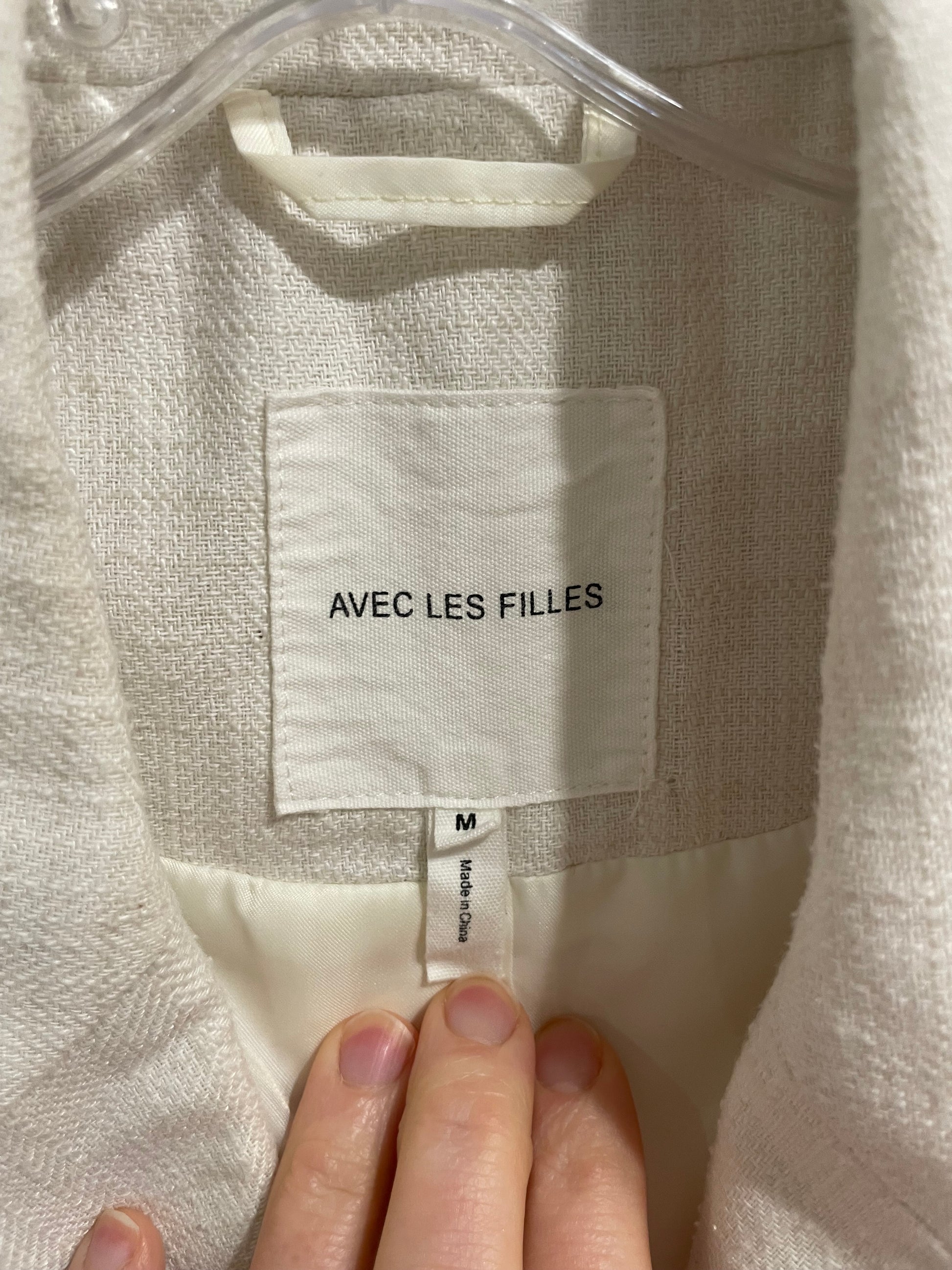 Avec Les Filles Cream Cotton Linen Tailored Vest – Medium - Le Prix Fashion & Consulting