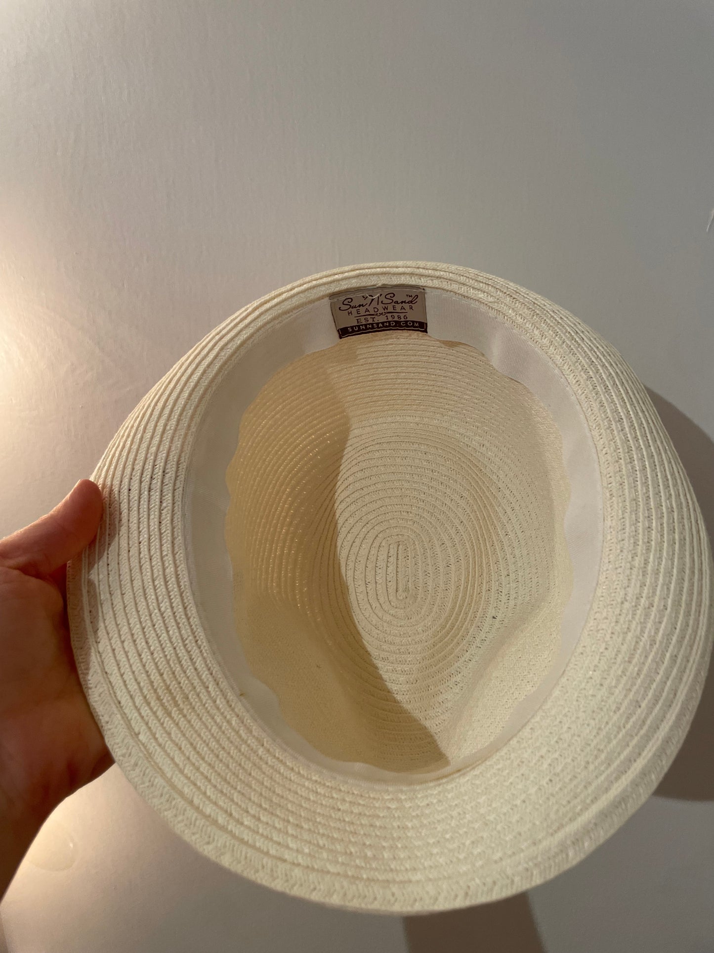 Sun ‘N’ Sand Ivory Metallic Fedora Sun Hat