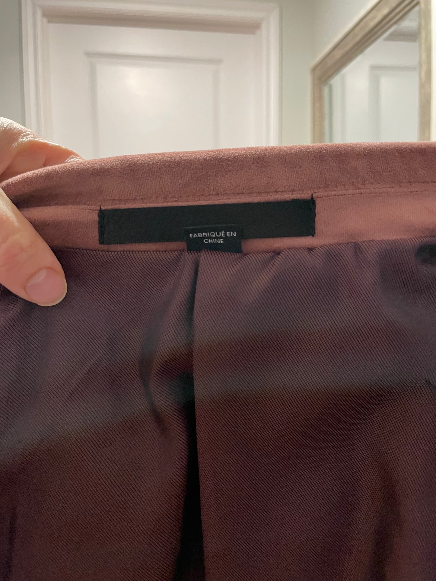 RW&CO Dusty Rose Velvet Slim-Fit Blazer – Medium