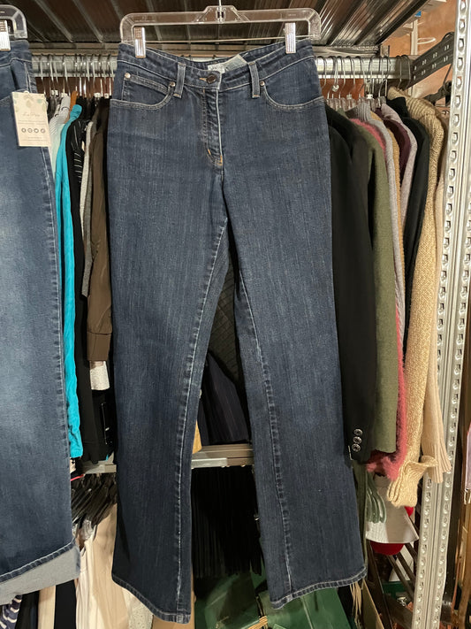 Armani Collezioni Dark Wash Stretch Cotton Straight Leg Jeans Size 28