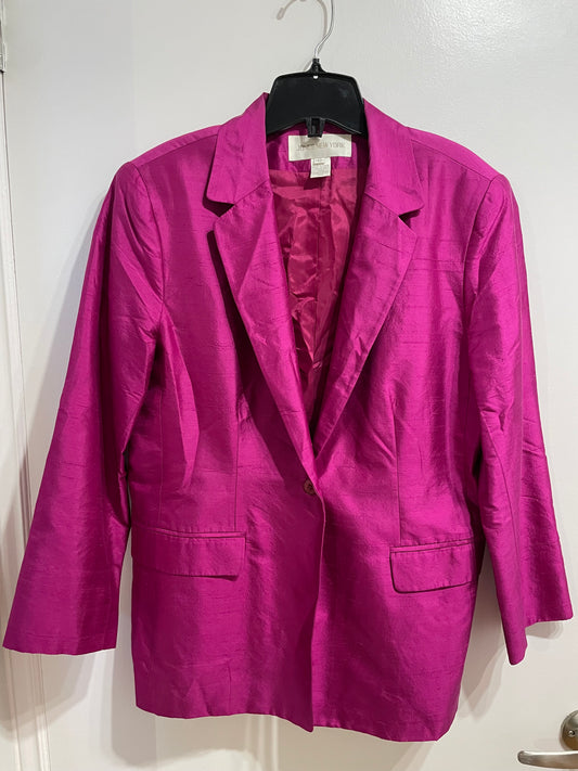 Jones New York Magenta Silk Blazer – Size 12
