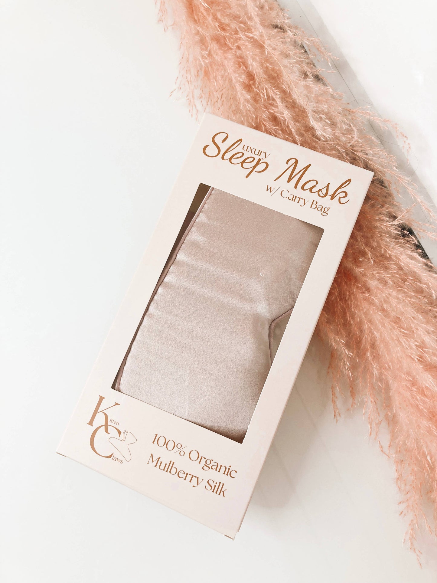 100% Organic Silk Sleep Eye Mask - Dusty Rose