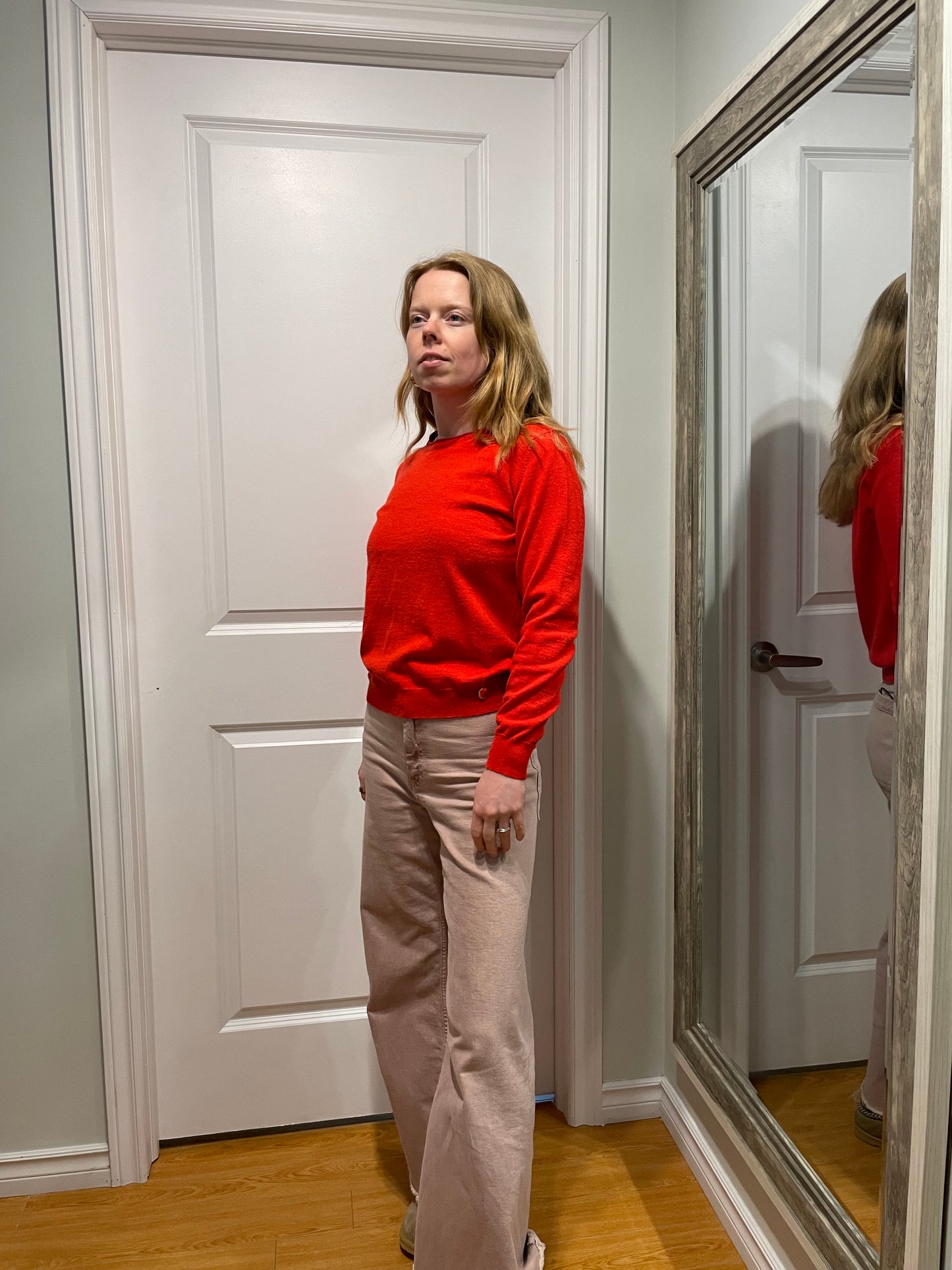 Viriato Red Wool-Blend Lightweight Knit Sweater – Small