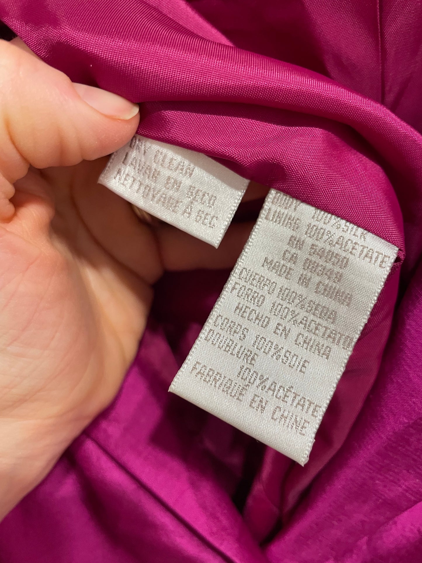 Jones New York Magenta Silk Blazer – Size 12