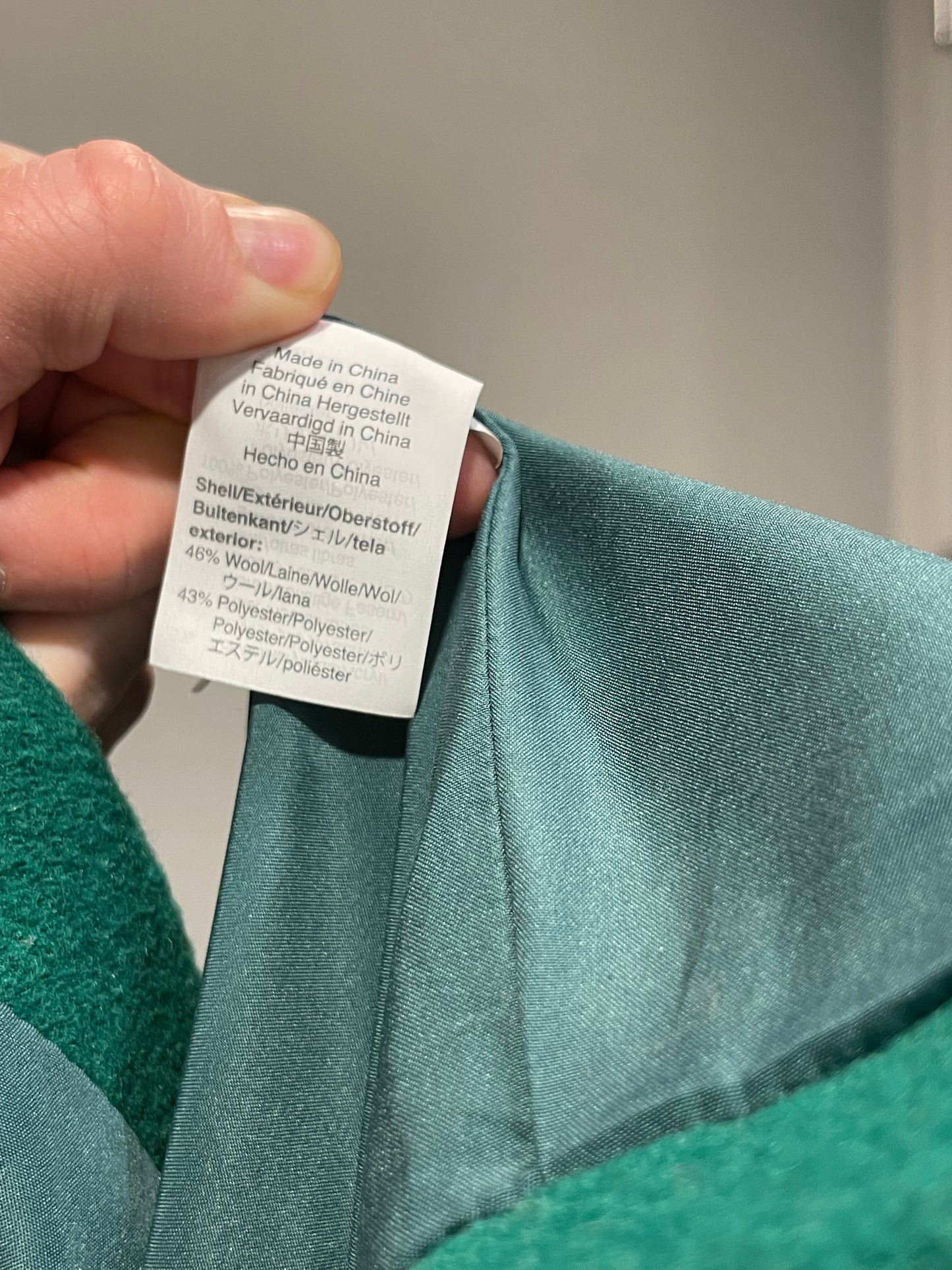 J.Crew Mercantile Kelly Green Wool-Blend Zip Coat – Size 18