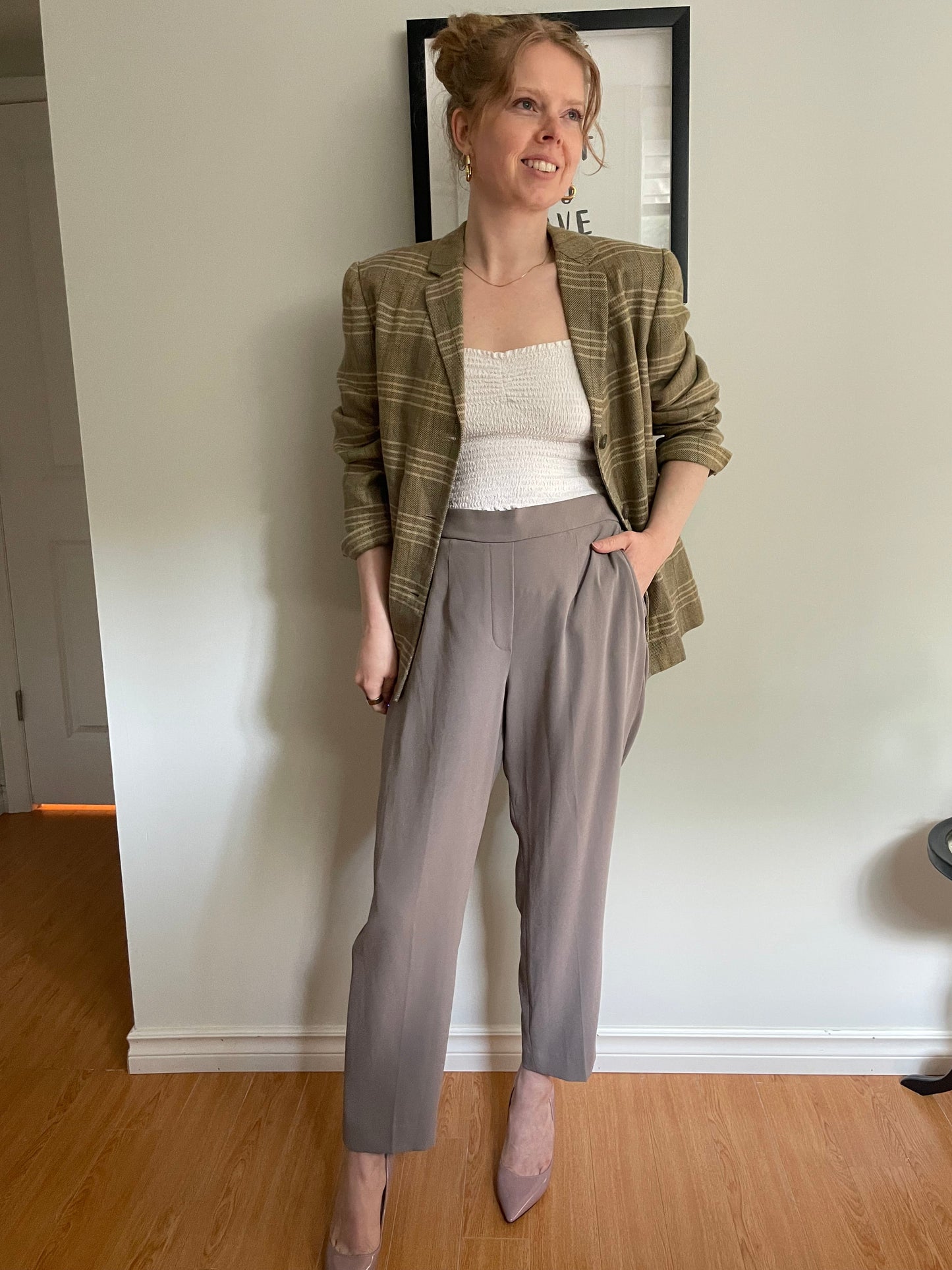 Babaton Taupe Conan Cropped Trousers – Size 12