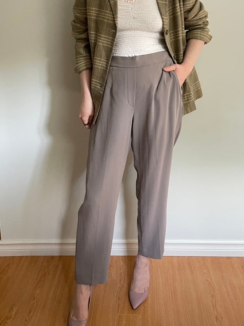 Babaton Taupe Conan Cropped Trousers – Size 12