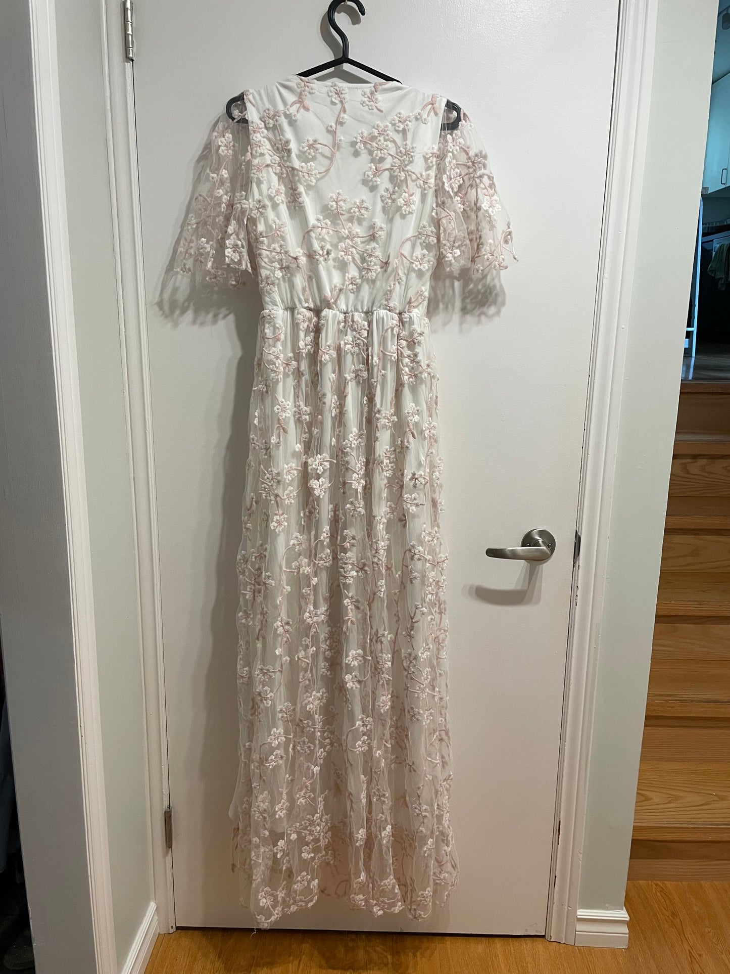 Baltic Born Floral Mesh Belted Maxi Dress – Medium