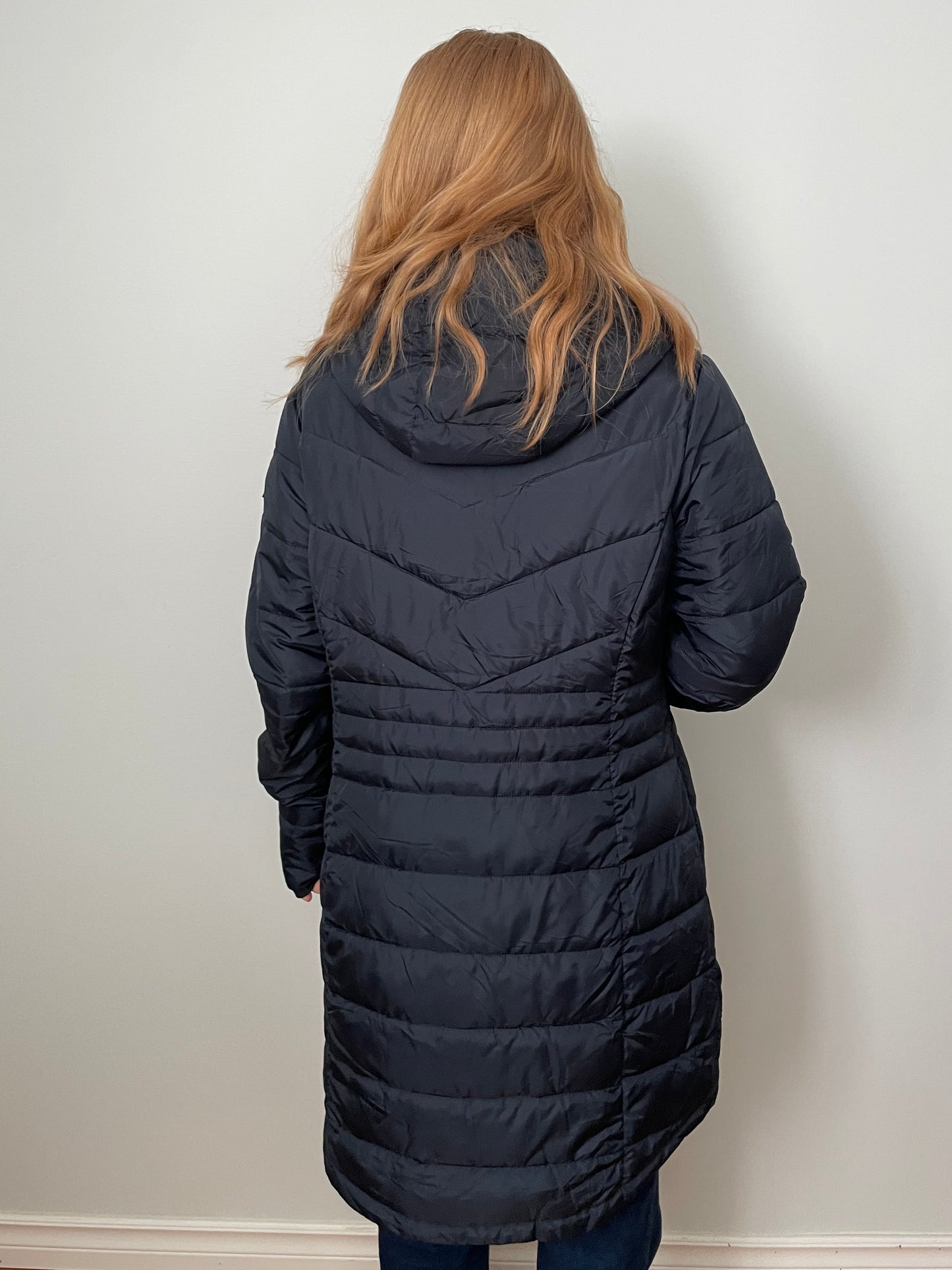 Lole Black Lightweight Hooded Puffer Coat – Large