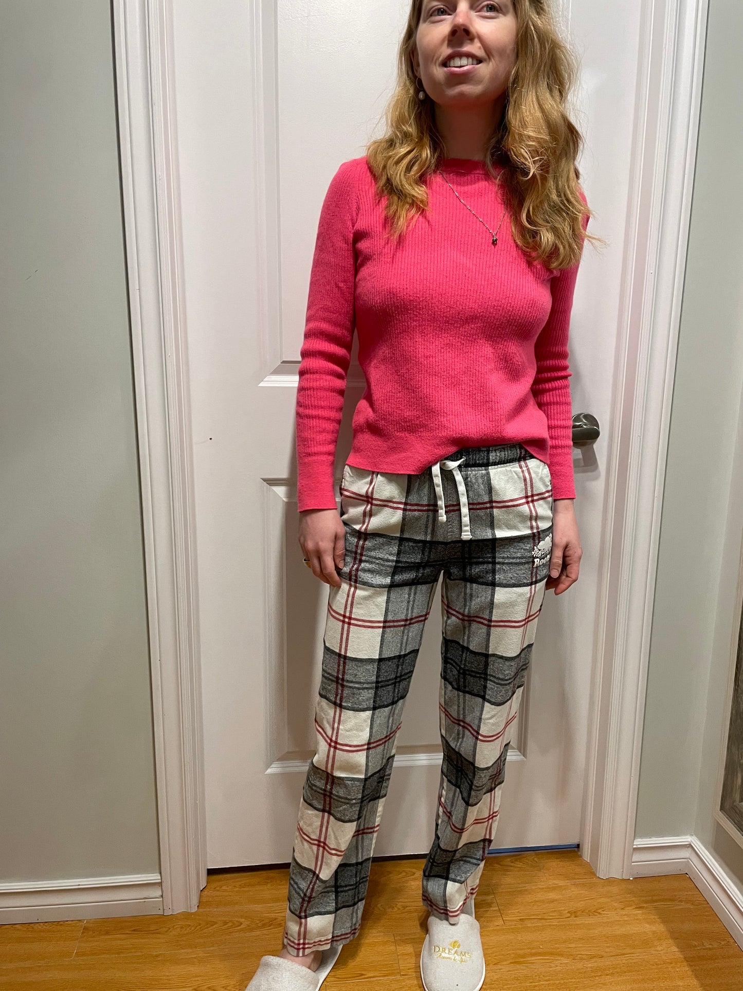 Roots Grey & Red Plaid Flannel Lounge Pants - XXS/XS