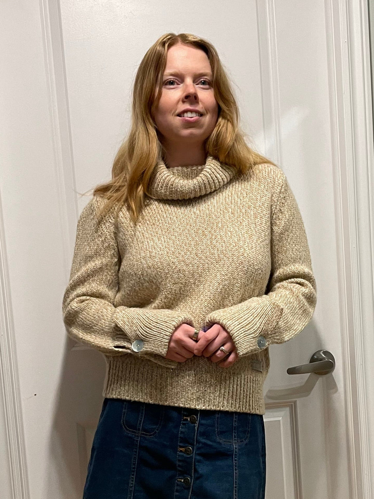 Navigare Donna Oatmeal Wool & Alpaca-Blend Turtleneck Sweater - M/L