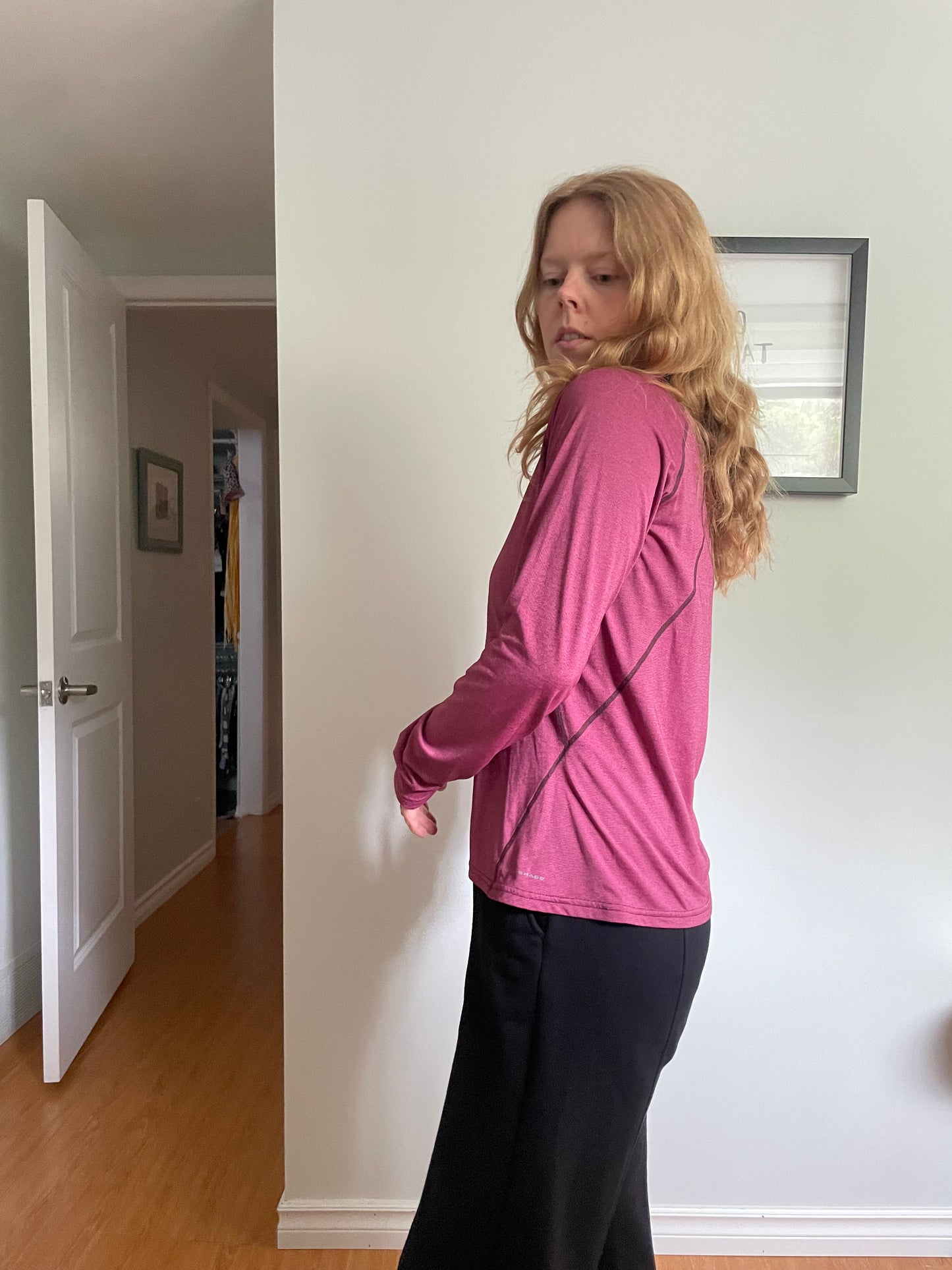 Columbia Pink Omni-Shade Half-Zip Long Sleeve Active Top - Medium