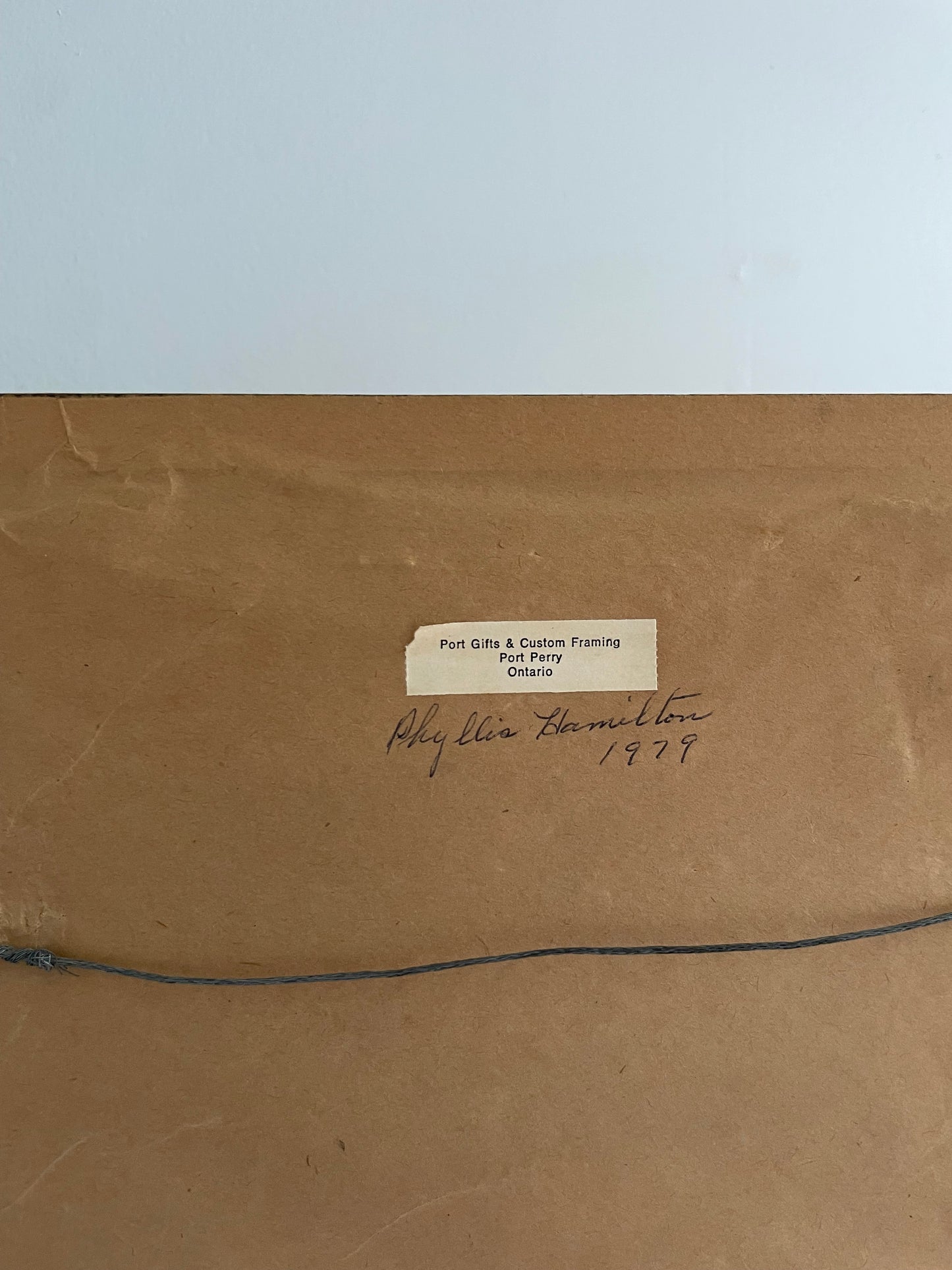 Vintage Handmade Framed Textile Art – Cottage Landscape (1979)