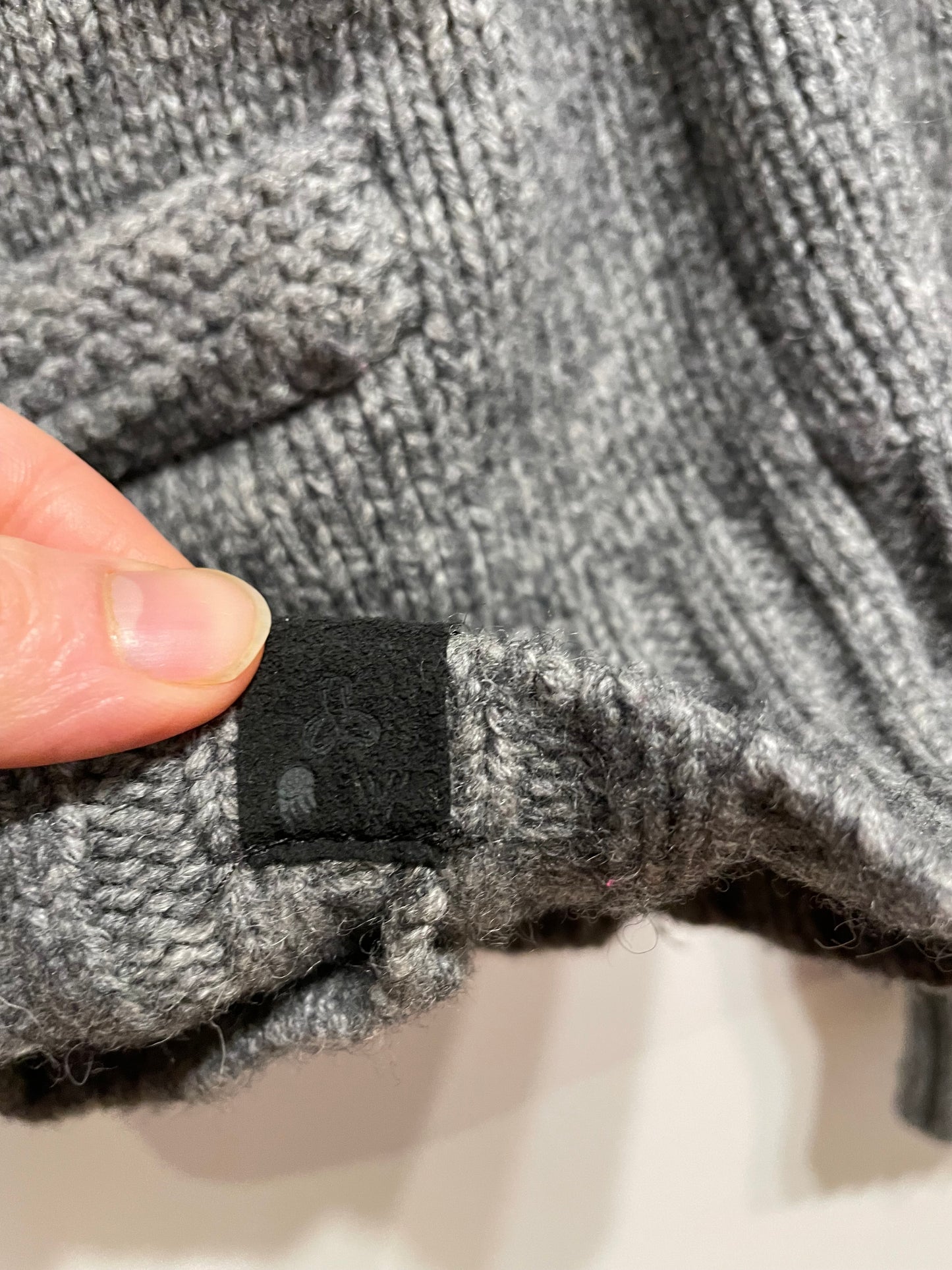 TNA Grey Wool Fair Isle Zip-Up Sweater Jacket XS-S