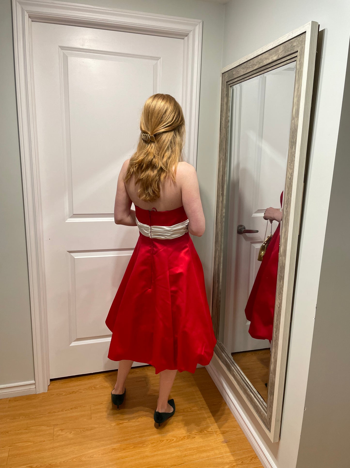 Vintage French Gold-Tone Textured Crystal Barrette – Gold