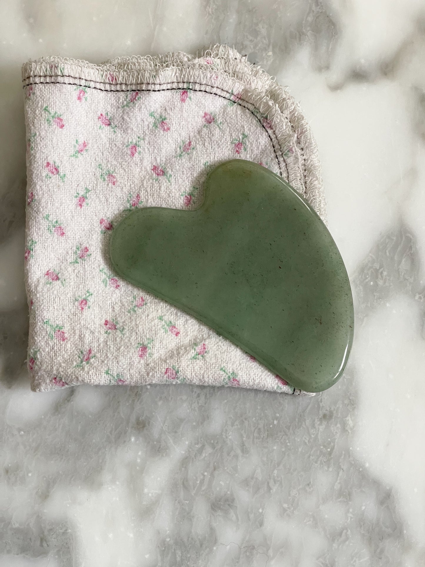 Crystal Gua Sha Facial Tool – Rose Quartz or Green Aventurine