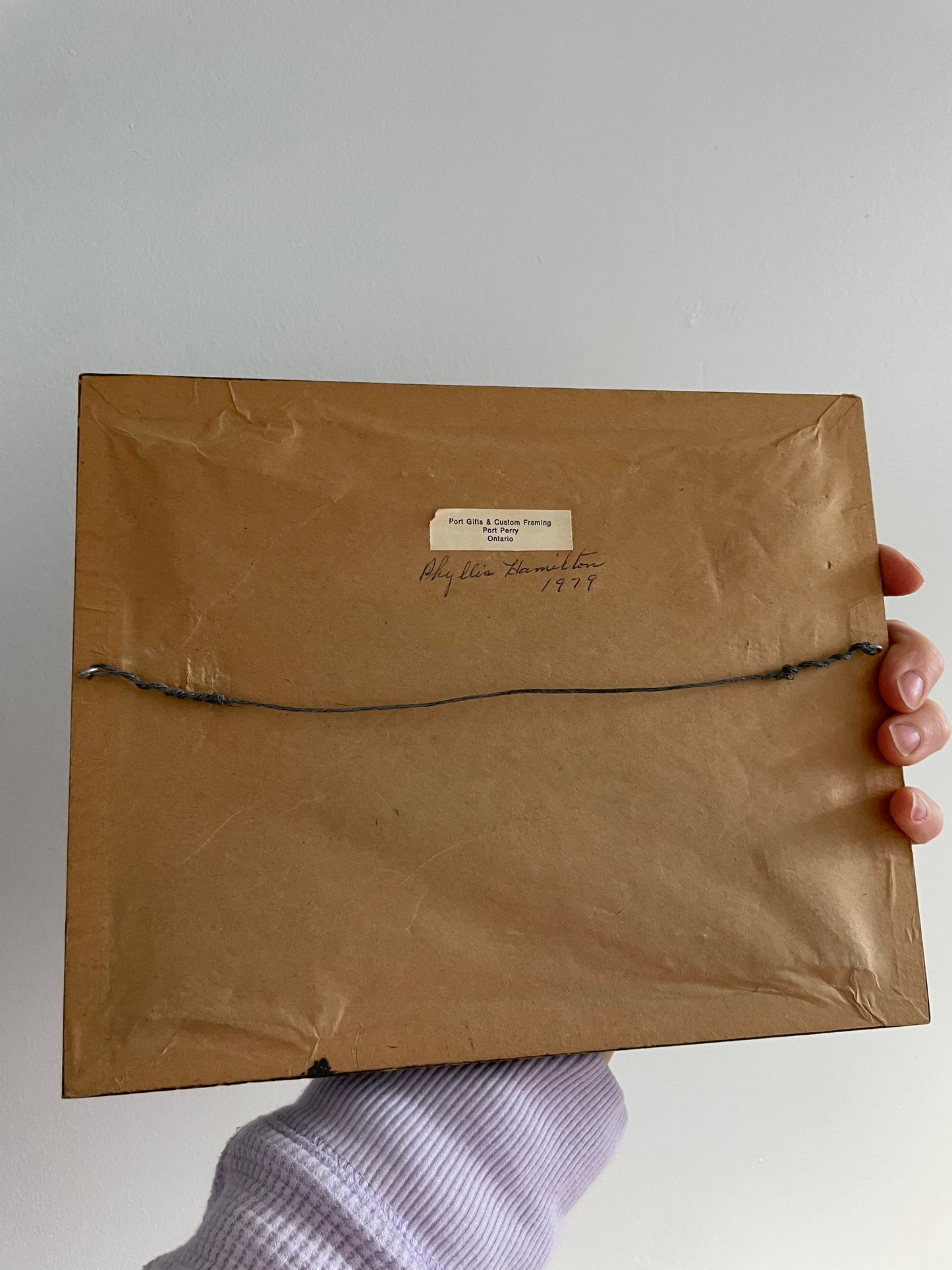 Vintage Handmade Framed Textile Art – Cottage Landscape (1979)