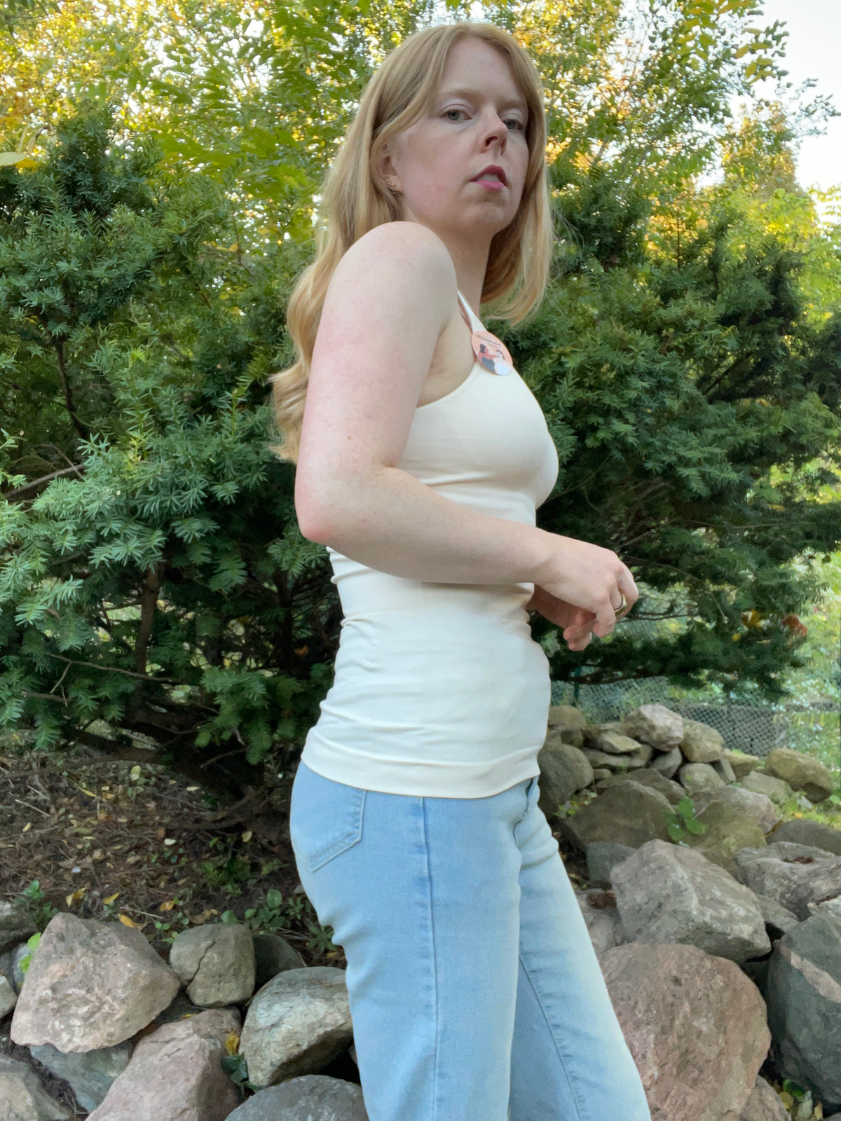 Shapermint Essentials Ivory Scoop Neck Cami – Tagged XL