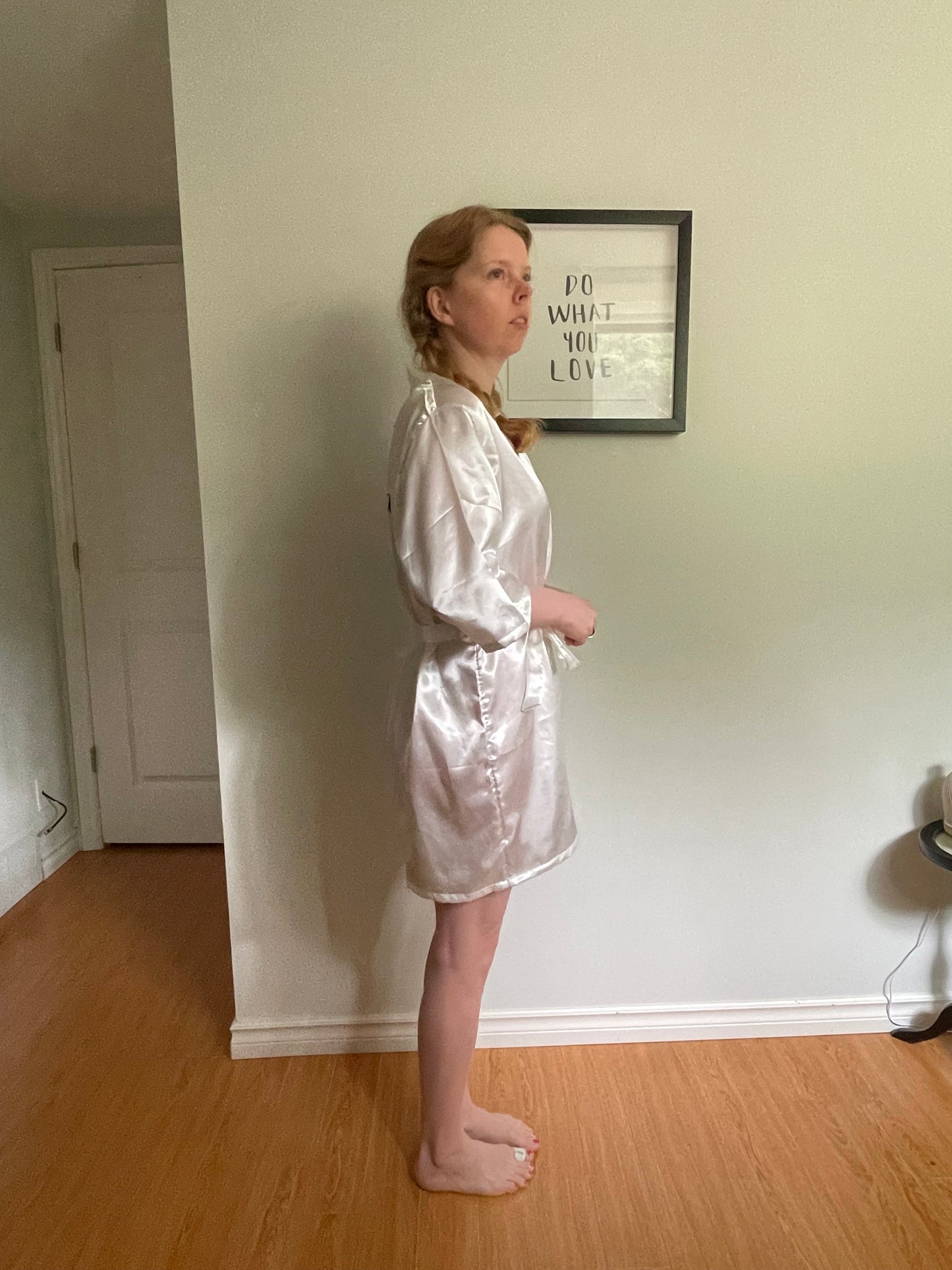 Bride White Satin Robe - XS to Medium