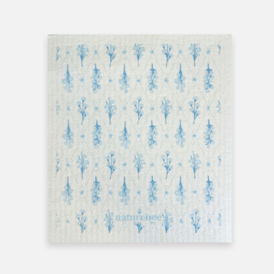 Swedish Sponge Dishcloth mini floral Blue
