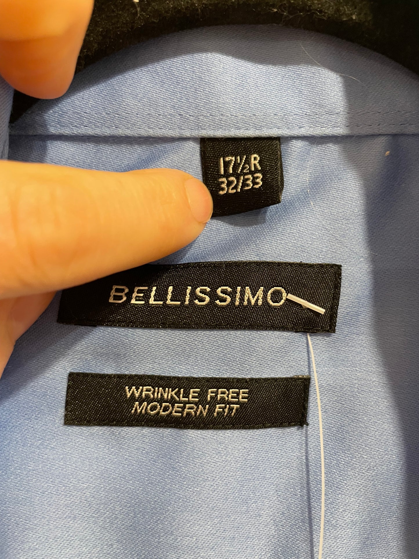 Bellissimo Sky Blue Oversized Button-Up Shirt – 17.5R / XL