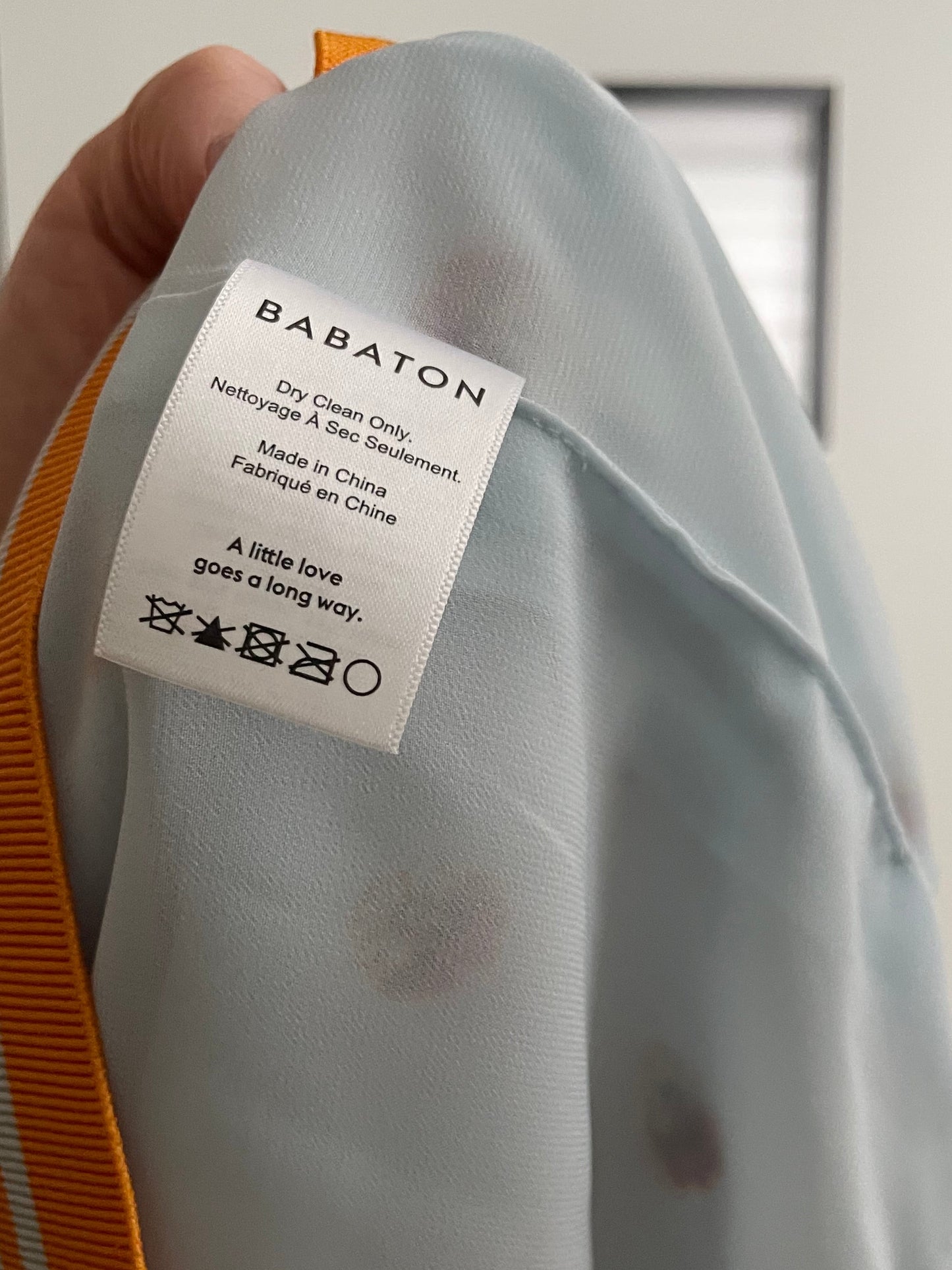 BABATON Aritzia Light Blue Floral Sleeveless Blouse – Size Large