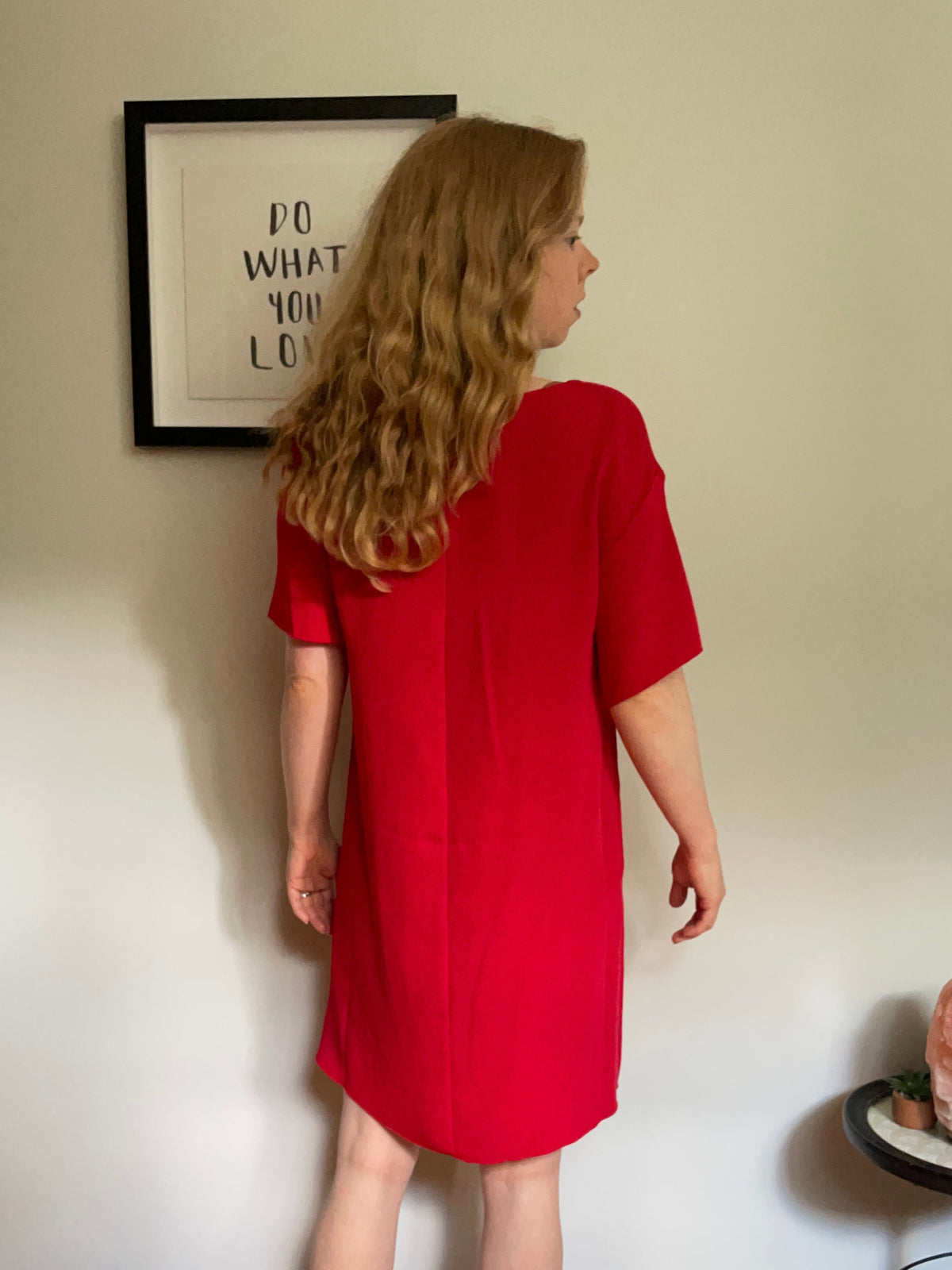 Babaton Red Aaron V-Neck Shift Dress – XS/S/M